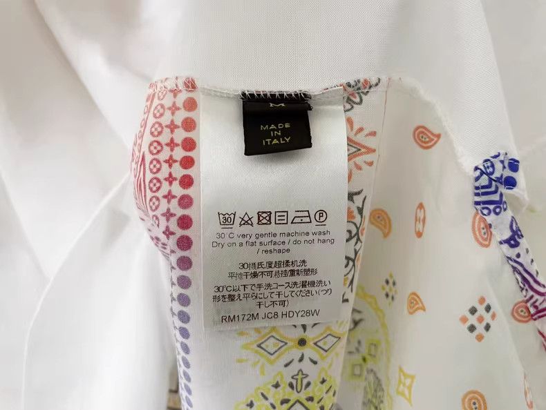 Louis Vuitton Louis Vuitton White Short Sleeve Silk Shirt Size US M / EU 48-50 / 2 - 6 Thumbnail