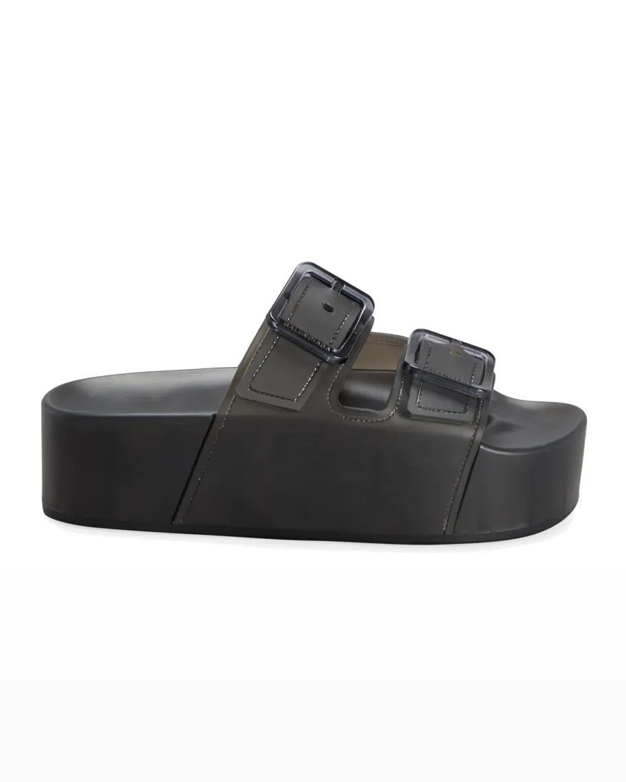 Balenciaga o1mle0424 Platform Slides in Black Size US 6 / IT 36 - 1 Thumbnail