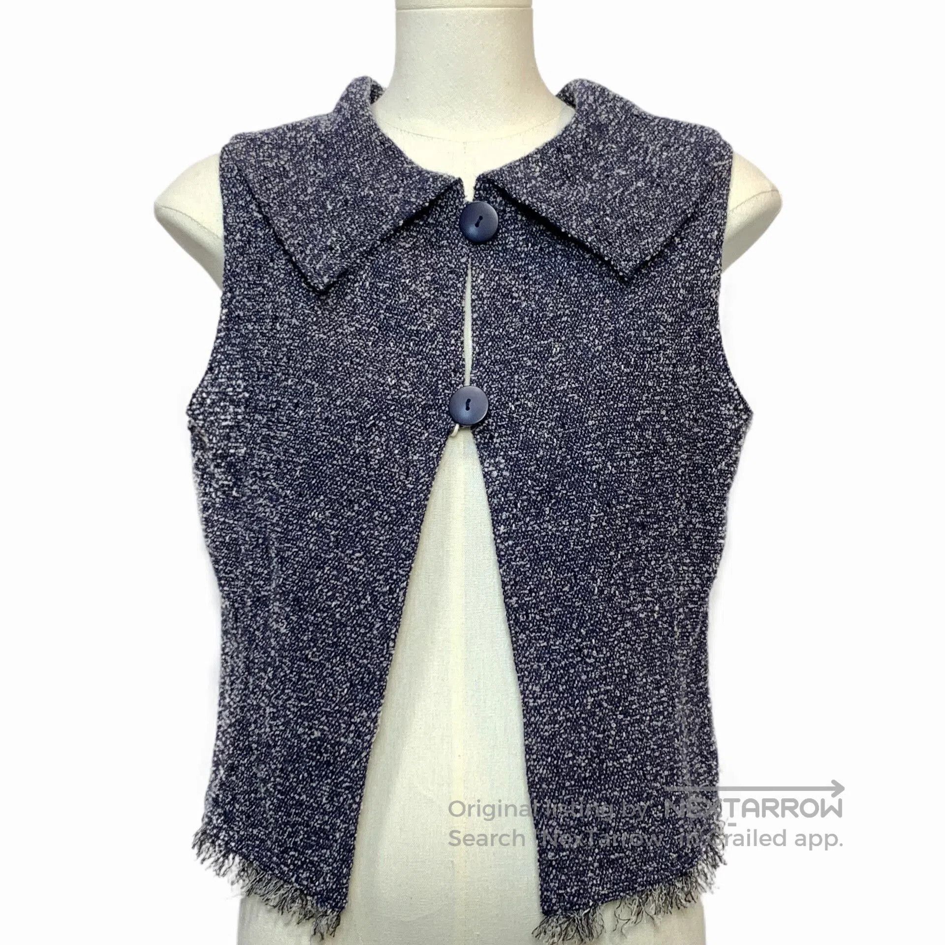 Other Senso Unico Fringe Vest in Navy. Size S / US 4 / IT 40 - 1 Thumbnail