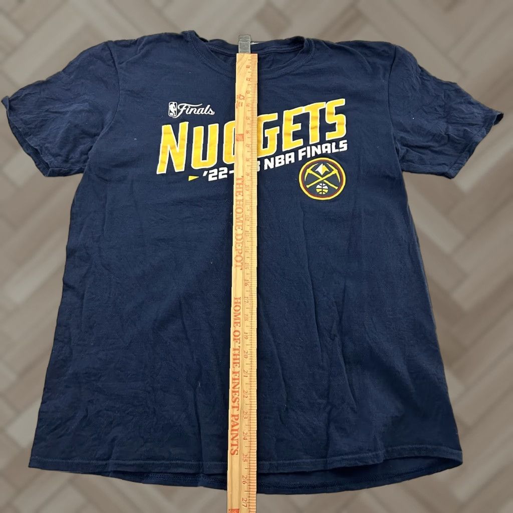 NBA Denver Nuggets Short Sleeve NBA Finals Short Sleeve Shirt Men L Blue Nike? Size US L / EU 52-54 / 3 - 1 Thumbnail