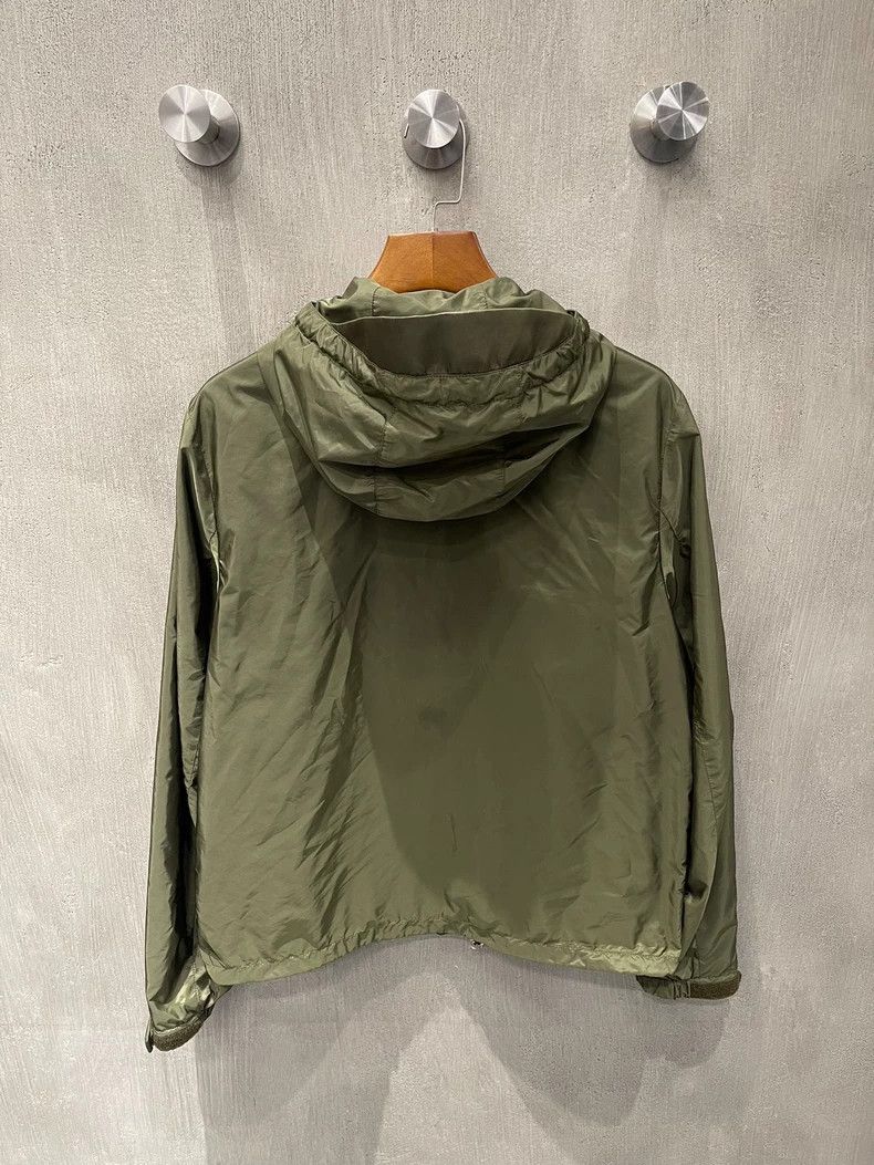 Prada Prada Green hooded nylon triangle logo jacket 2501