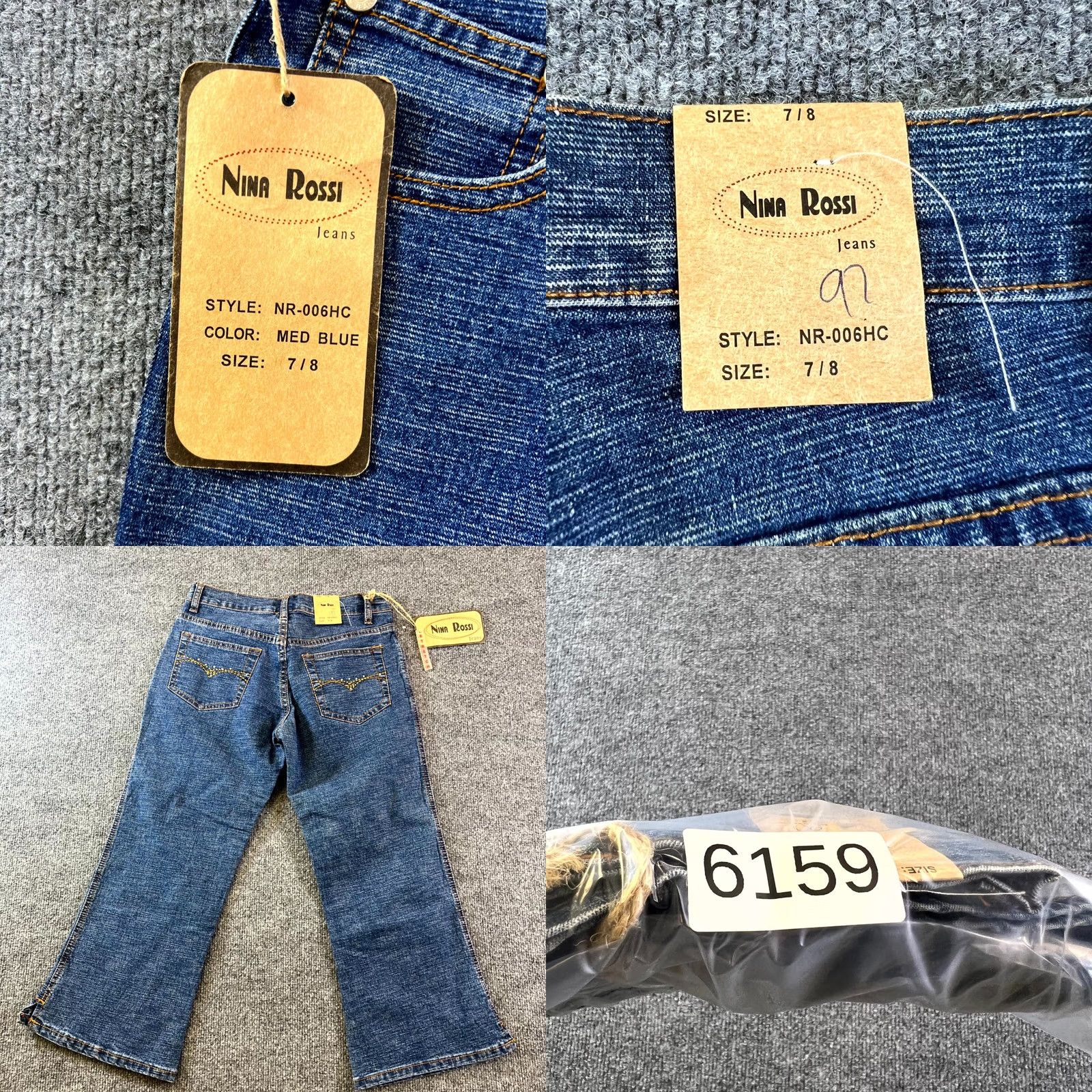 Vintage Nina Rossi Bootcut Capri Jeans Women 8 Blue Cotton Denim Travel Workwear Stretch Capri Jeans Women 8 Blue Cotton Denim Travel Workwear Stretch Size 30" / US 8 / IT 44 - 8 Thumbnail