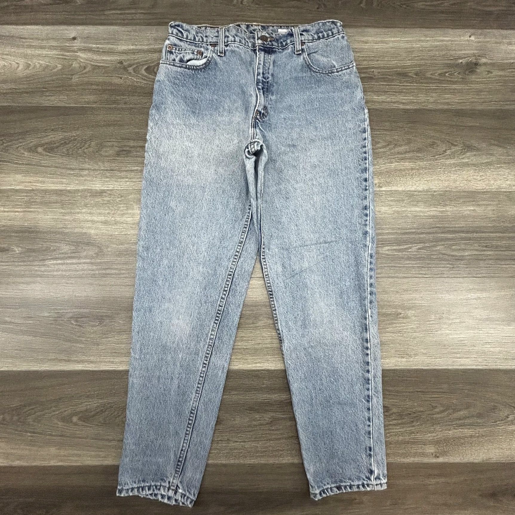 Levi's VINTAGE Levi's 550 Jeans Womens 13 Light Wash Blue Relaxed Fit Tapered USA 90s Size 34" / US 12 / IT 48 - 2 Thumbnail