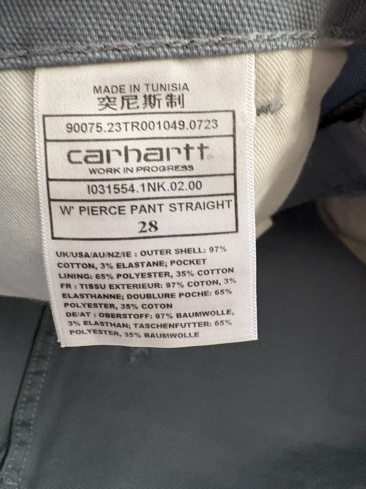Carhartt Wip Carhartt WIP W’ Pierce Pant Straight – Mirror Rinsed / 28 Size 28" / US 6 / IT 42 - 8 Thumbnail