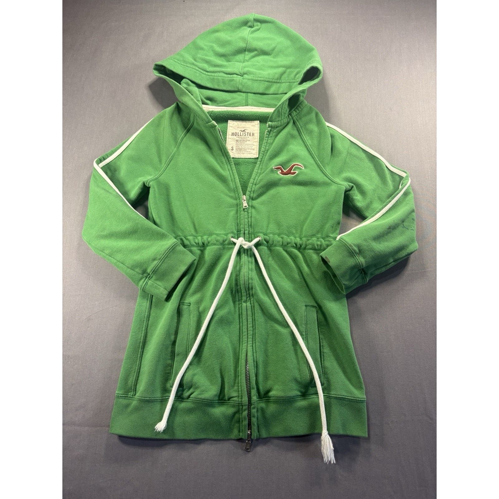Hollister Y2K Hollister Full Zip Hoodie Women S Drawstring Waist Green Size S / US 4 / IT 40 - 2 Thumbnail