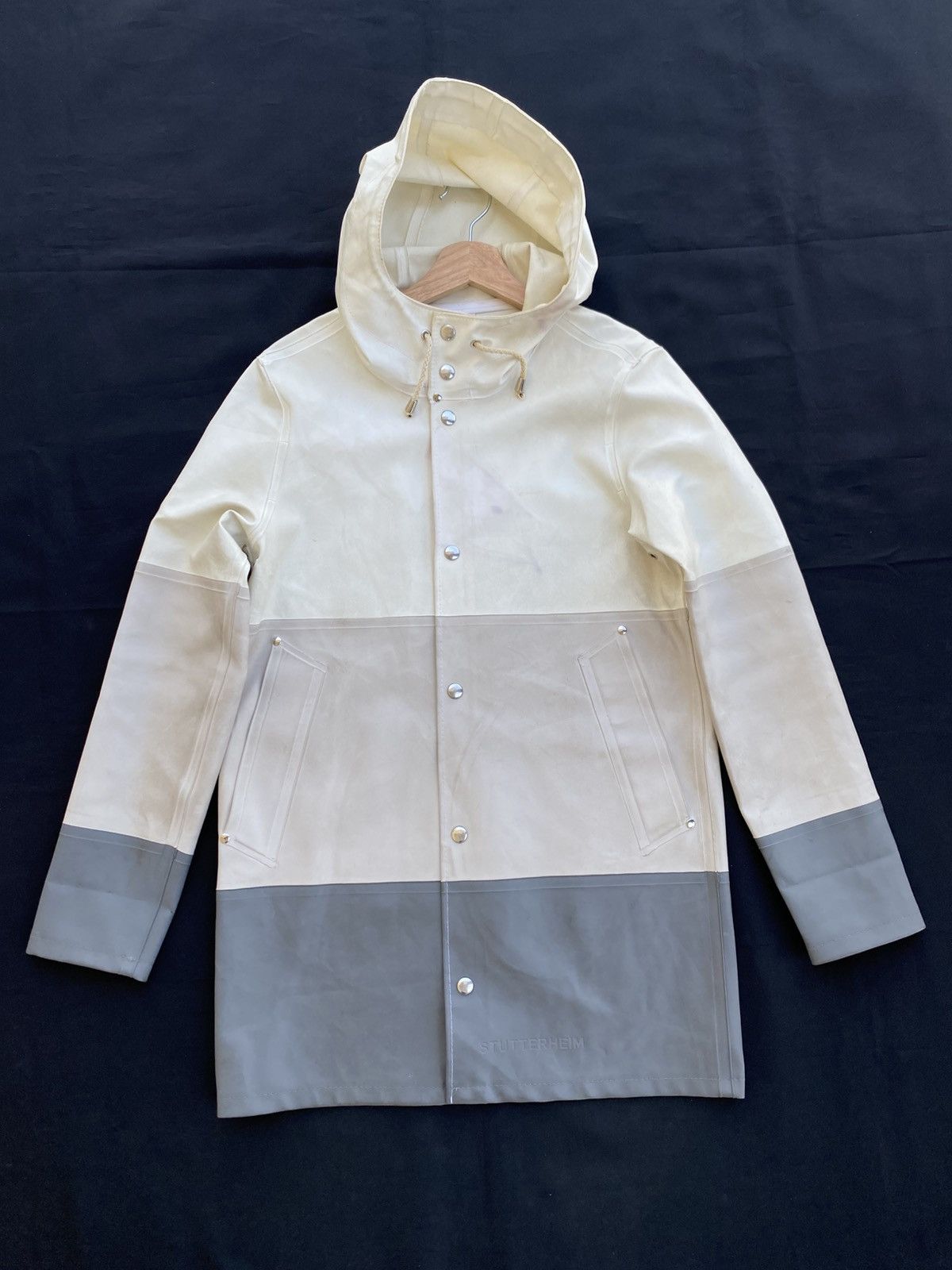 Rare Stutterheim Stockholm raincoat three-shade color scheme