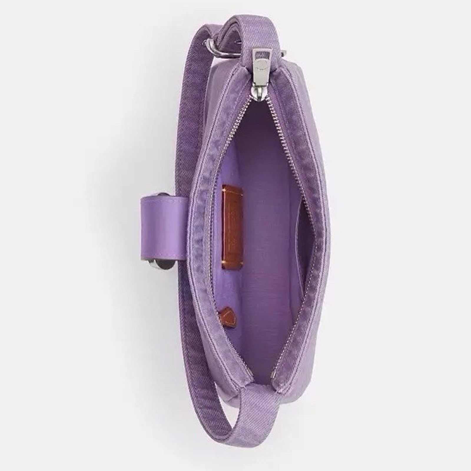 Coach NWT Coach Eliza Shoulder Bag Denim CBR14 Silver/Iris Size ONE SIZE - 12 Thumbnail