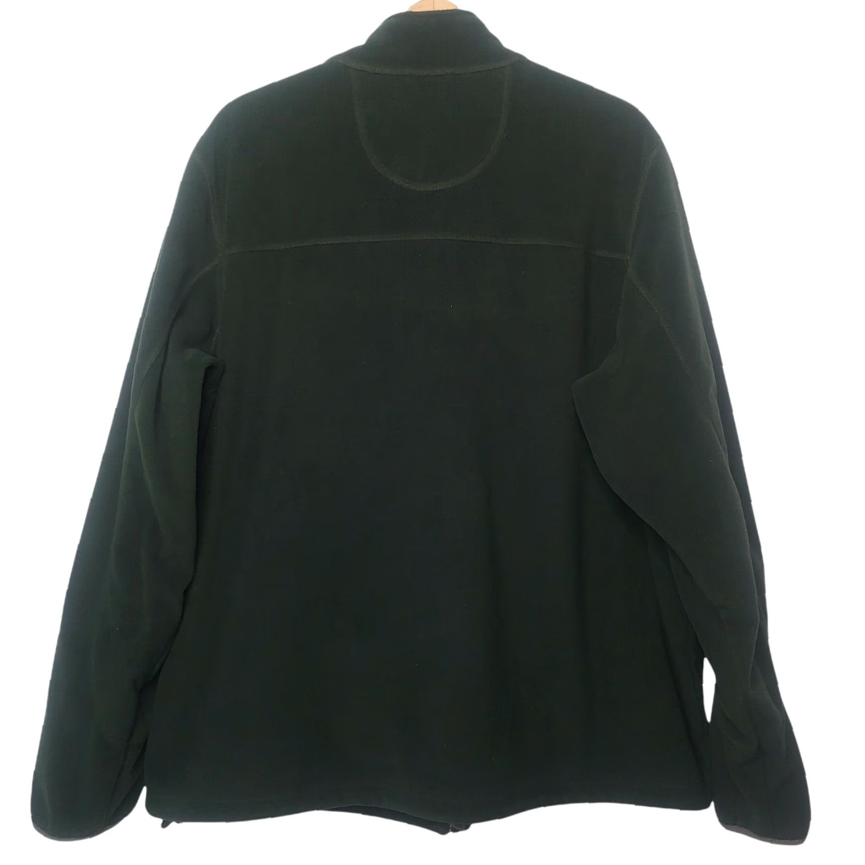 Vintage LL Bean Mens XL Fleece Jacket Full Zip Hunter Green Stretch Classic Work 248581 Size US XL / EU 56 / 4 - 2 Thumbnail