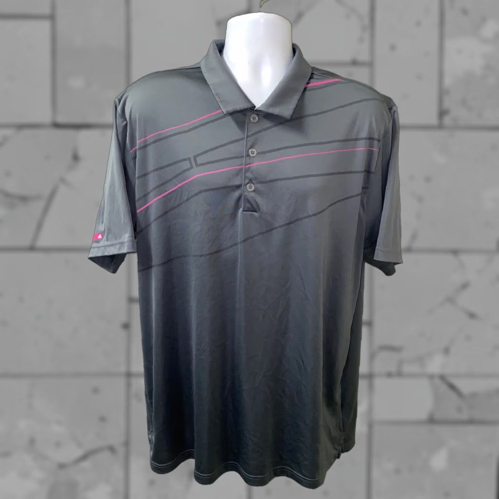 Adidas Adidas Pure Motion Polo Shirt Short Sleeve Golf Mens XL Gray Size US XL / EU 56 / 4 - 1 Thumbnail