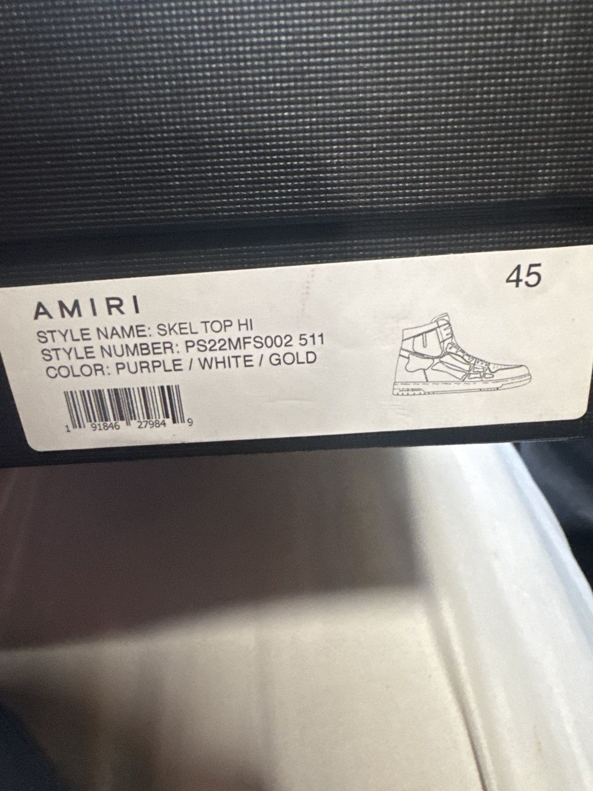 Amiri Amiri Skel Hi-Top Lakers Colors Size 12 US 45 EU Brand New Size US 12 / EU 45 - 7 Thumbnail