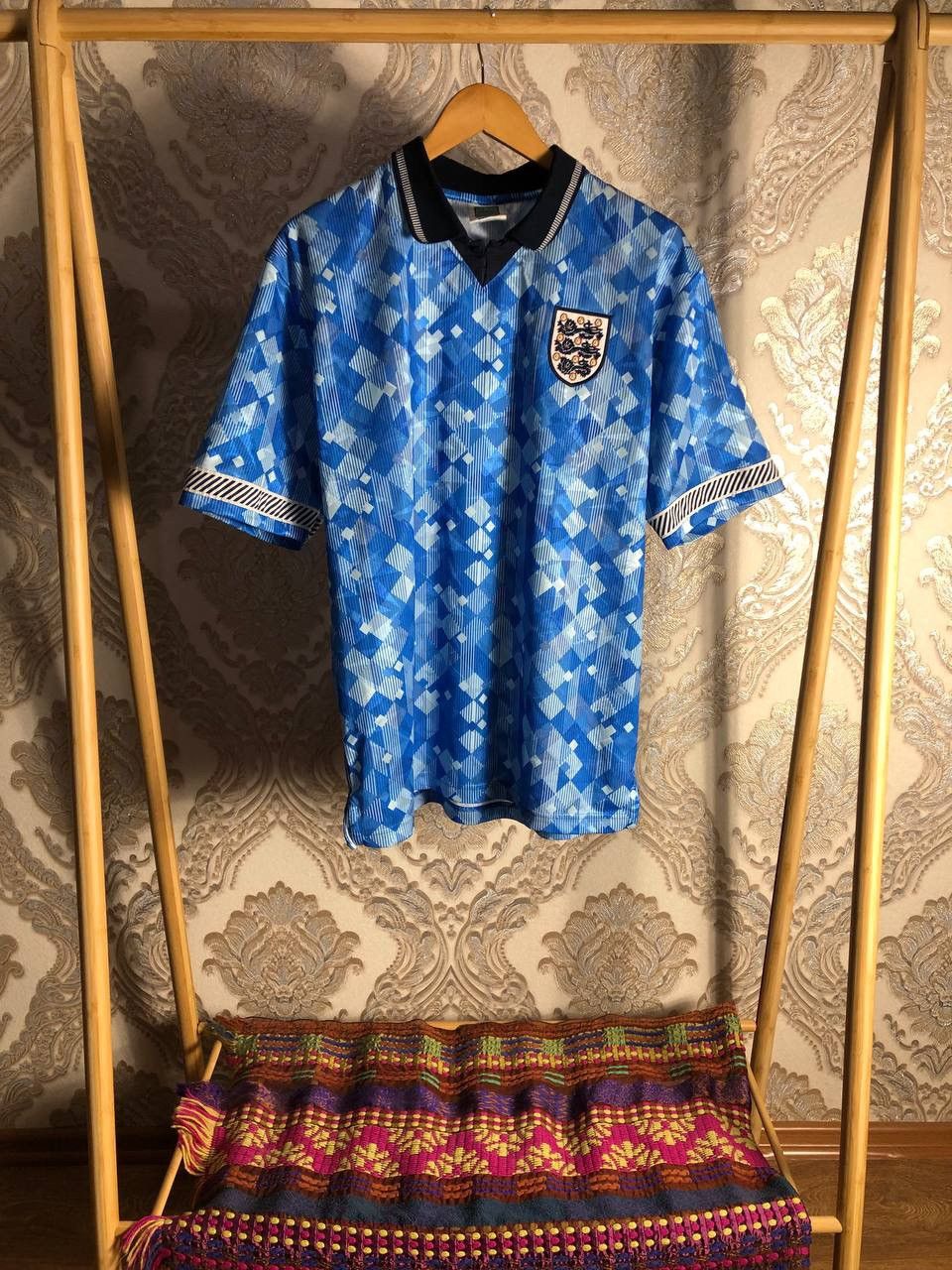 Vintage VERY RARE ENGLAND RETRO SOCCER JERSEY BLOKECORE Y2K 90s CULT Size US L / EU 52-54 / 3 - 3 Thumbnail
