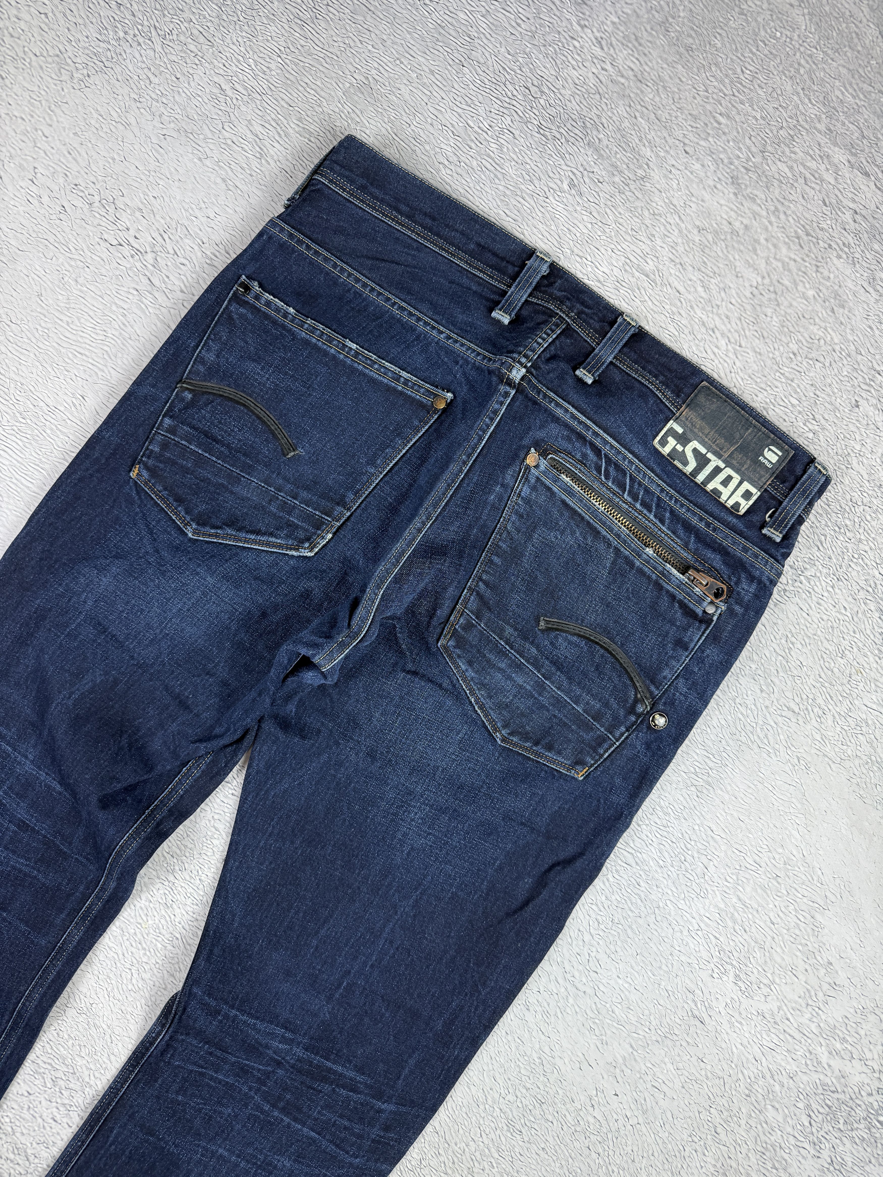 G-Star G-Star Raw Jeans Attacc Straight Zip Dark Blue Size US 38 / EU 54 - 4 Thumbnail