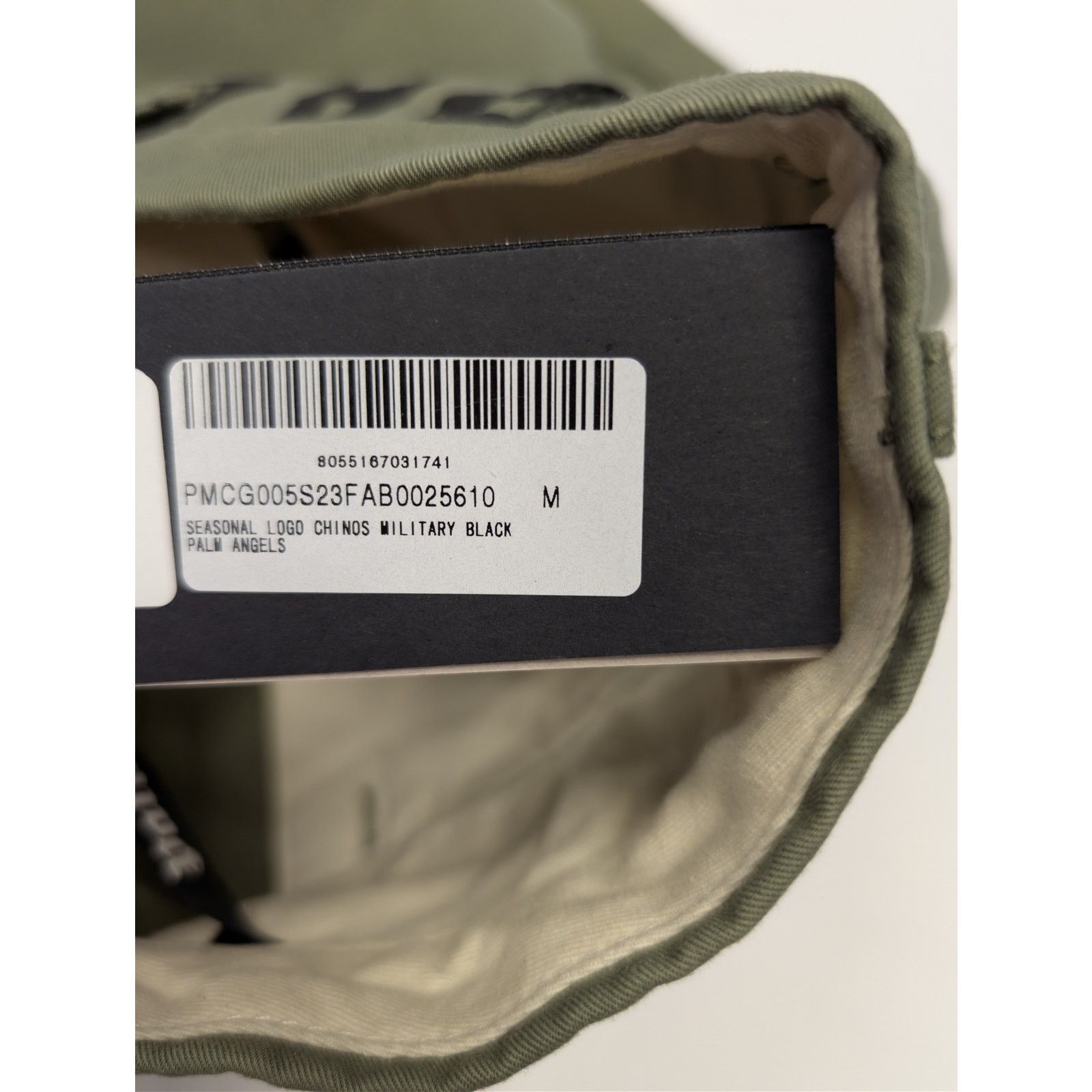 Palm Angels o1rshd1 Seasonal Logo Chino Pants in Military / Black Size US 32 / EU 48 - 21 Thumbnail