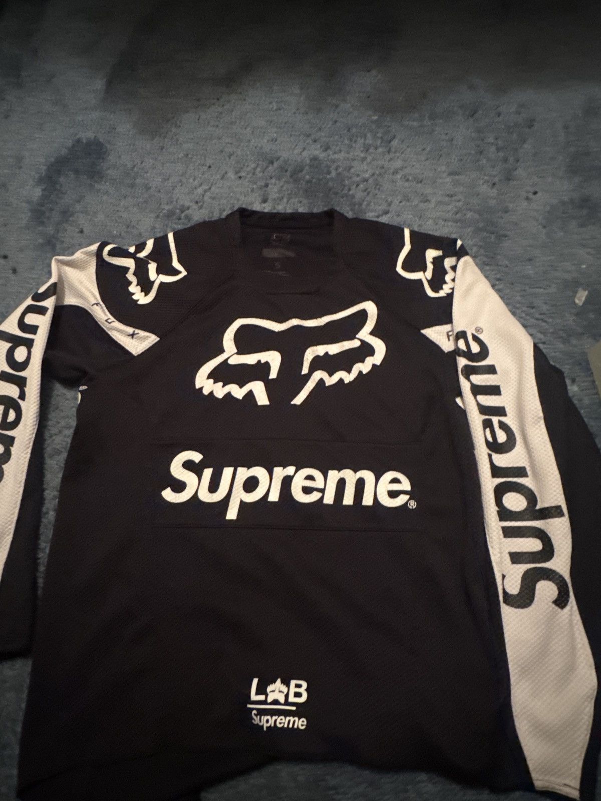 Supreme Supreme Fox racing moto Jersey top black | Grailed