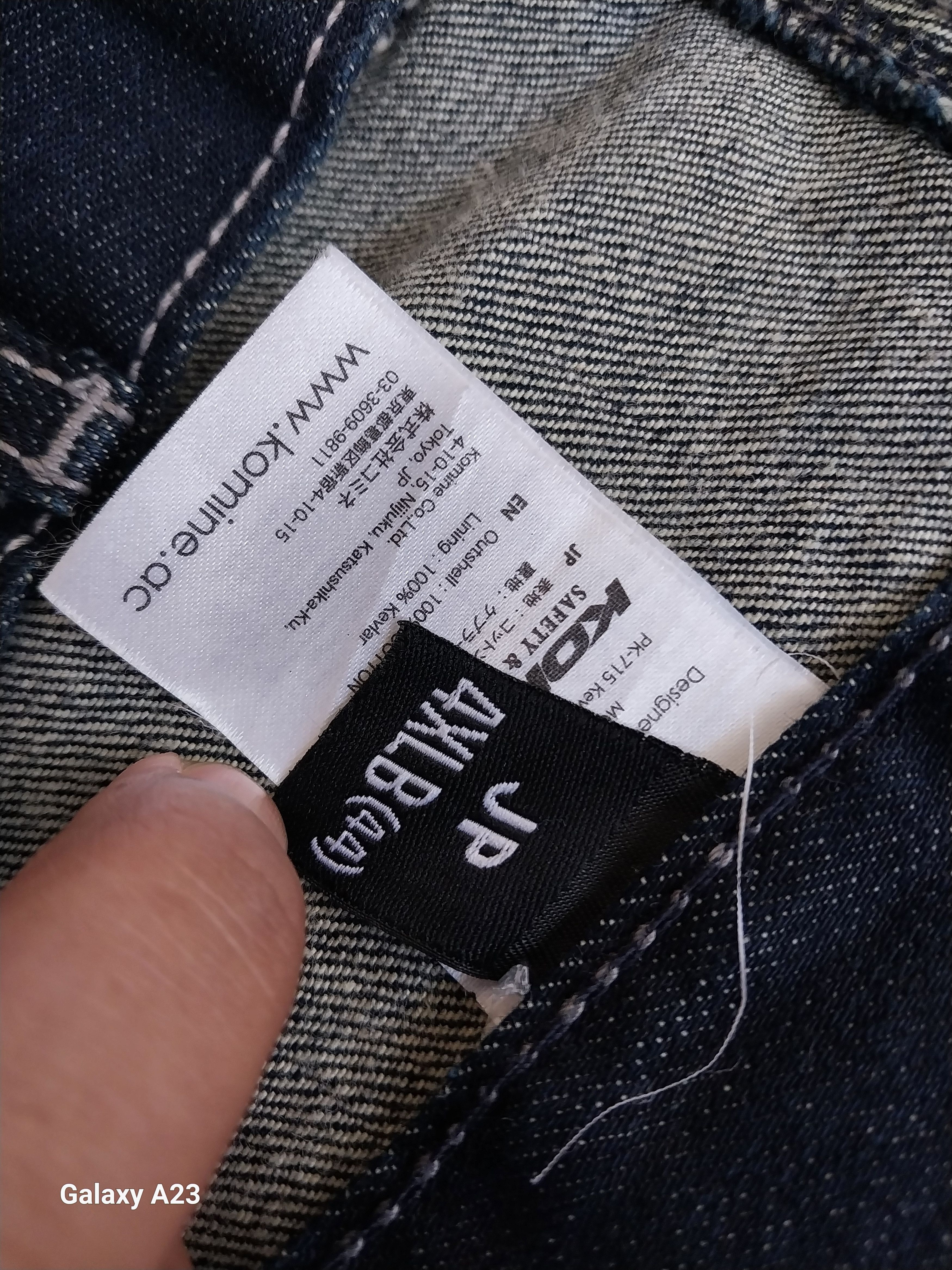 RIDING HIGH KOMINE PK-715 KEVLAR PROTECTION DENIM MOTORCYCLE RIDING Size US 44 / EU 60 - 12 Thumbnail