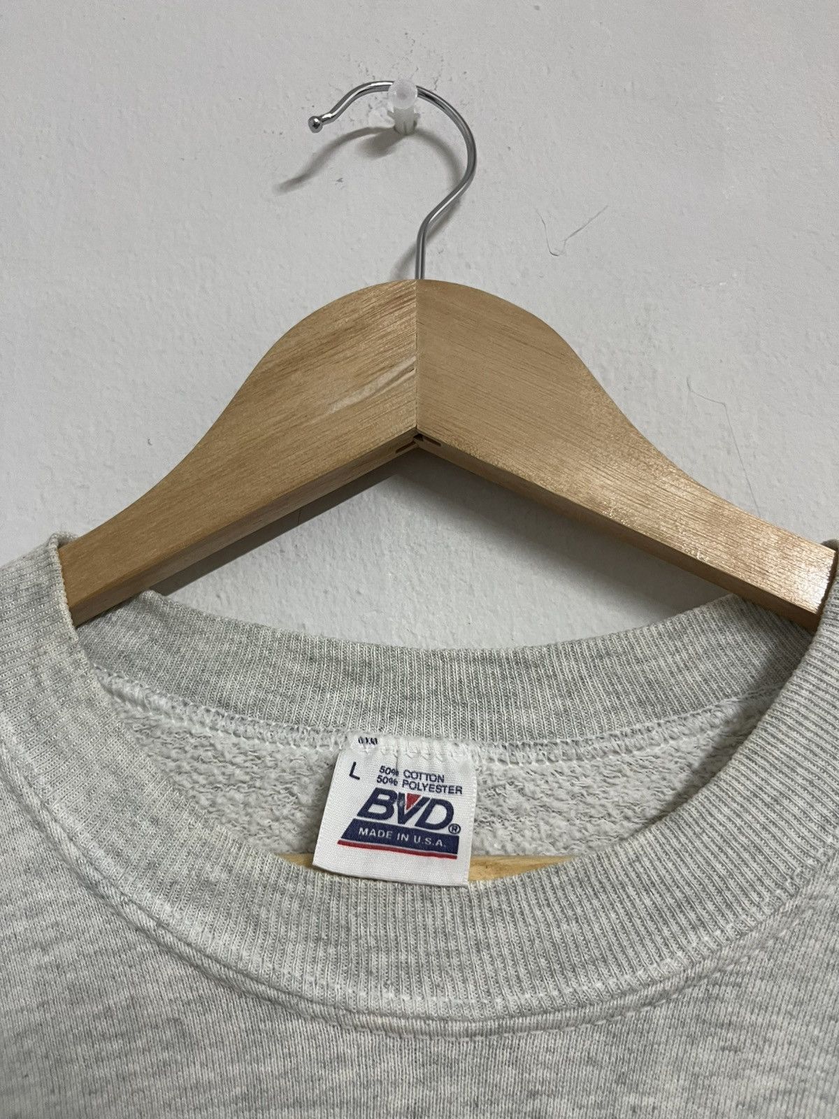 Vintage 💥Offer💥 BVD PLAIN Blank Pokycotton Sweatshirts Size US L / EU 52-54 / 3 - 7 Thumbnail
