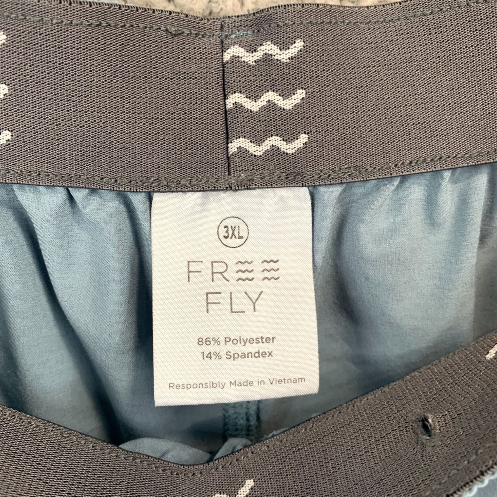 Vintage Free Fly Athletic Shorts Mens 3XL Blue Lightweight Drawstring Performance Size US 39 - 3 Thumbnail