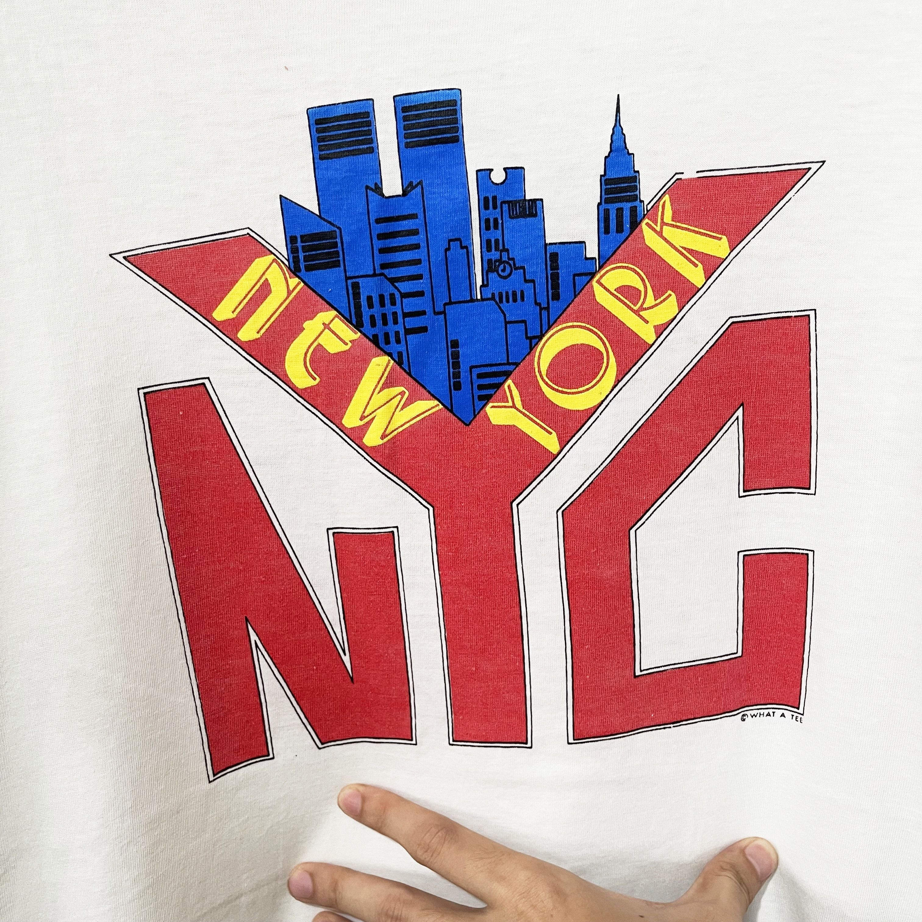 Vintage Vintage 90s New York City T-Shirt Size US L / EU 52-54 / 3 - 2 Thumbnail