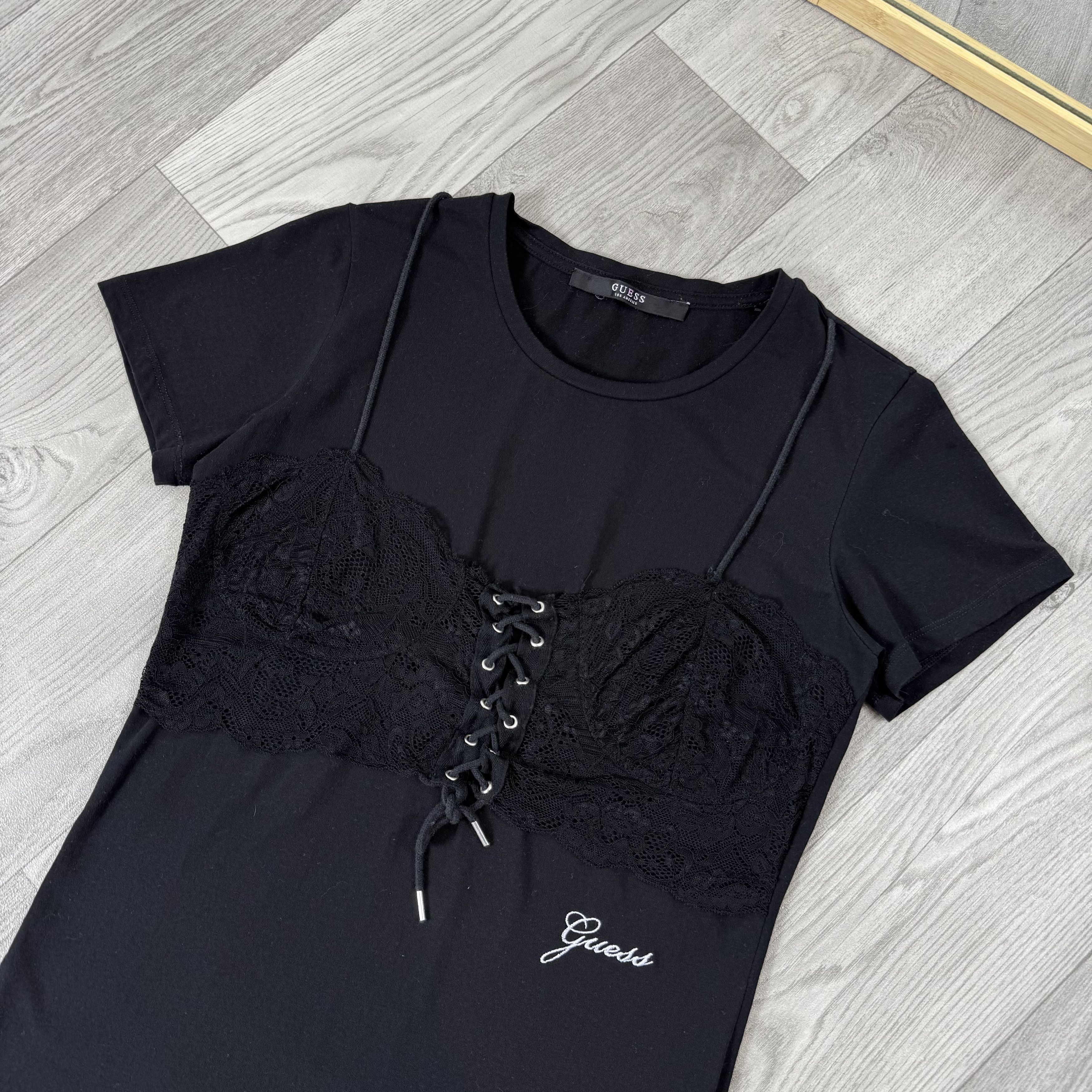 Guess Guess Bra Corset Style Y2K Black Tee Shirt S Size S / US 4 / IT 40 - 5 Thumbnail