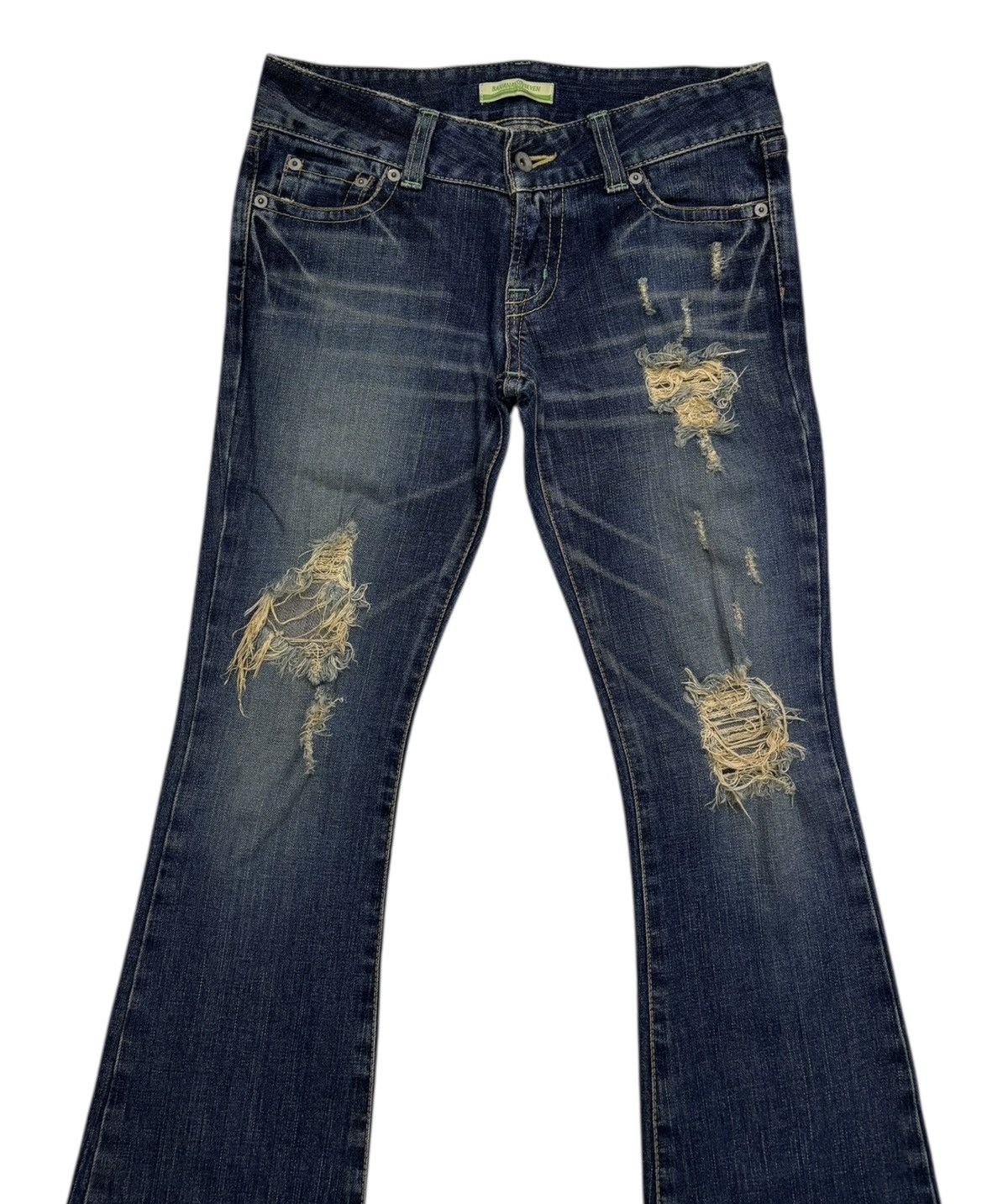 If Six Was Nine Banana Seven 🇯🇵 Bootcut Flared Denim Jeans Size 30" / US 8 / IT 44 - 5 Thumbnail