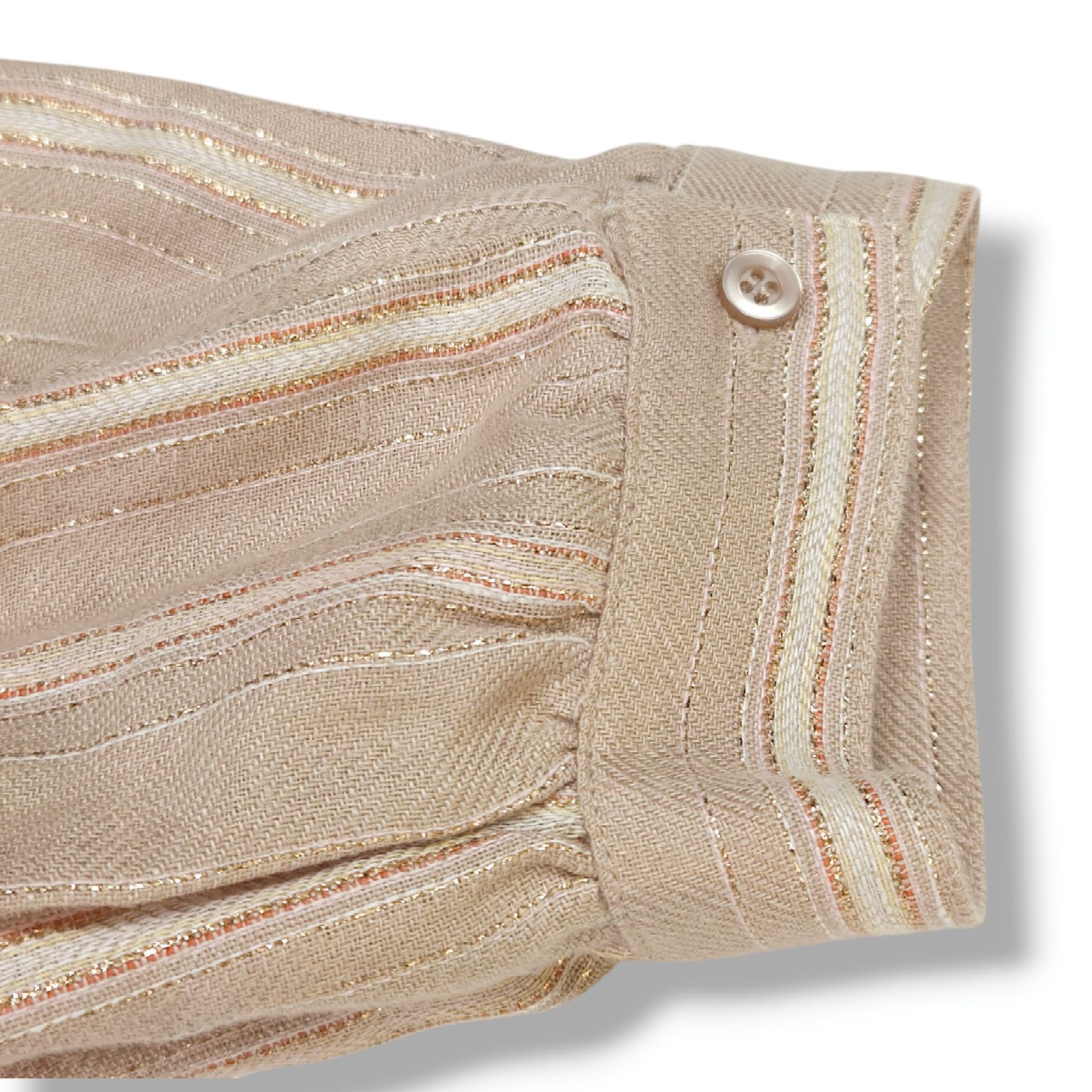 Other EUC Maven West Made in USA Linen Dress Sz S [2-4] Beige Gold Size S / US 4 / IT 40 - 4 Thumbnail