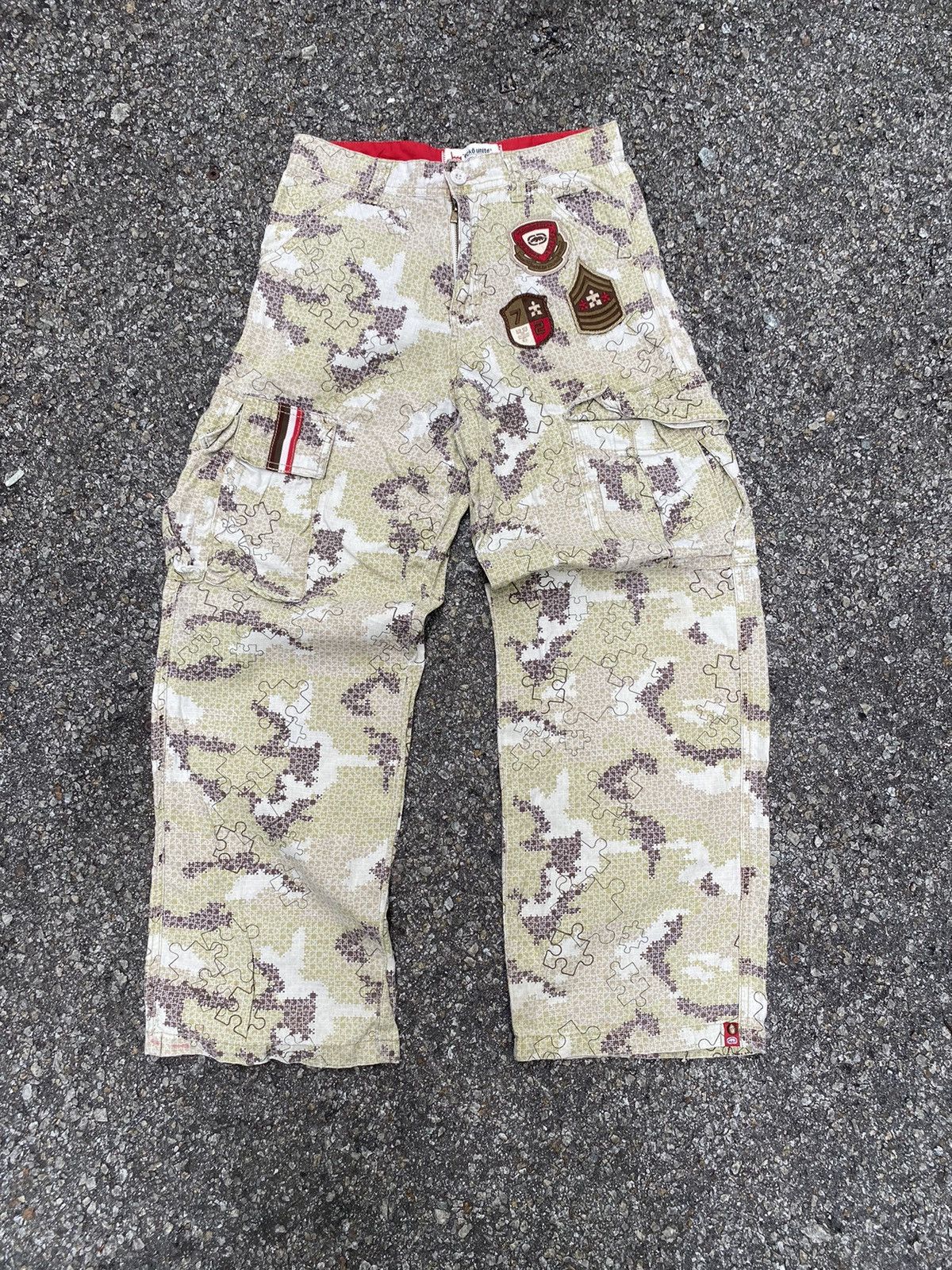 Ecko Unltd. Ecko Unltd Baggy Cargo Pants Camo The Masterpiece Collection Size US 27 - 1 Thumbnail
