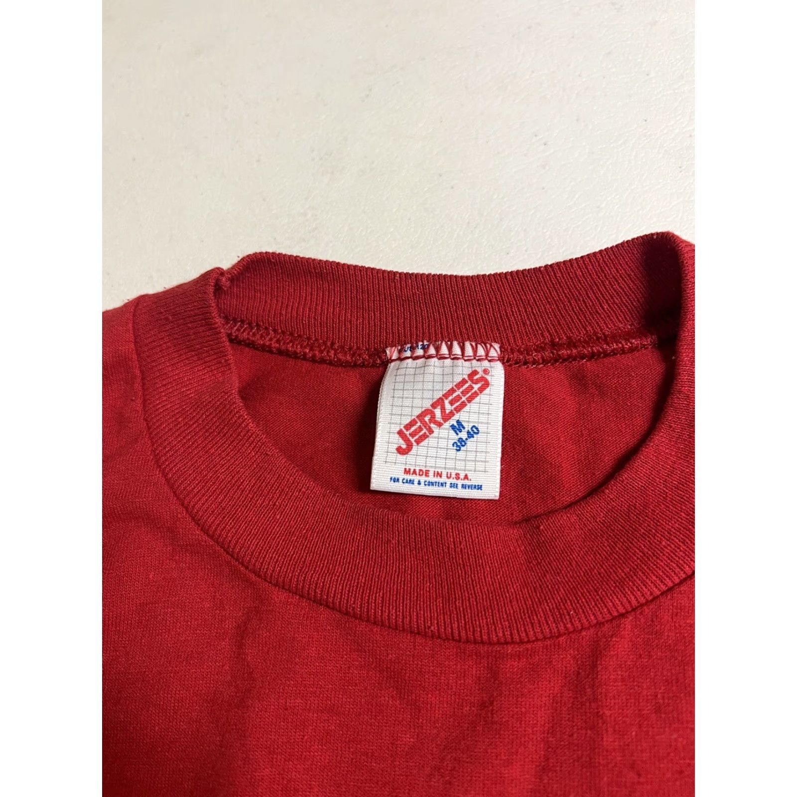 Jerzees VINTAGE New Orleans French Quarter T-shirt Men’s M Red Cotton Blend Graphic Tee Jazz 90s City Music Jerzees Logo Short Sleeve Crew Neck Size US M / EU 48-50 / 2 - 5 Thumbnail