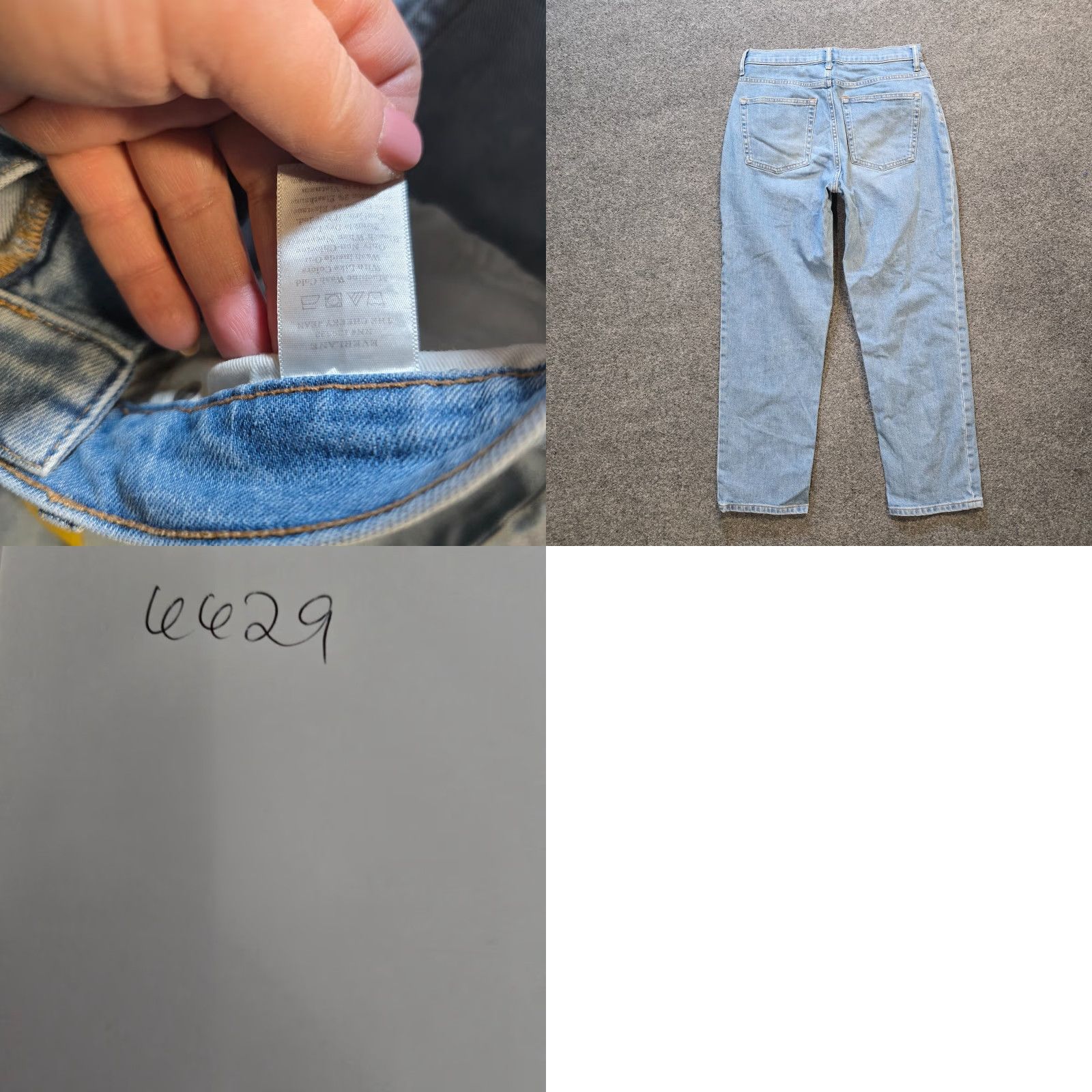 Everlane Everlane Jeans Women High Rise Cheeky Tapered Leg Denim Cropped Blue 28 Regular Inseam 27 90s Distressed—Capable Capsule Basic Size 28" / US 6 / IT 42 - 8 Thumbnail
