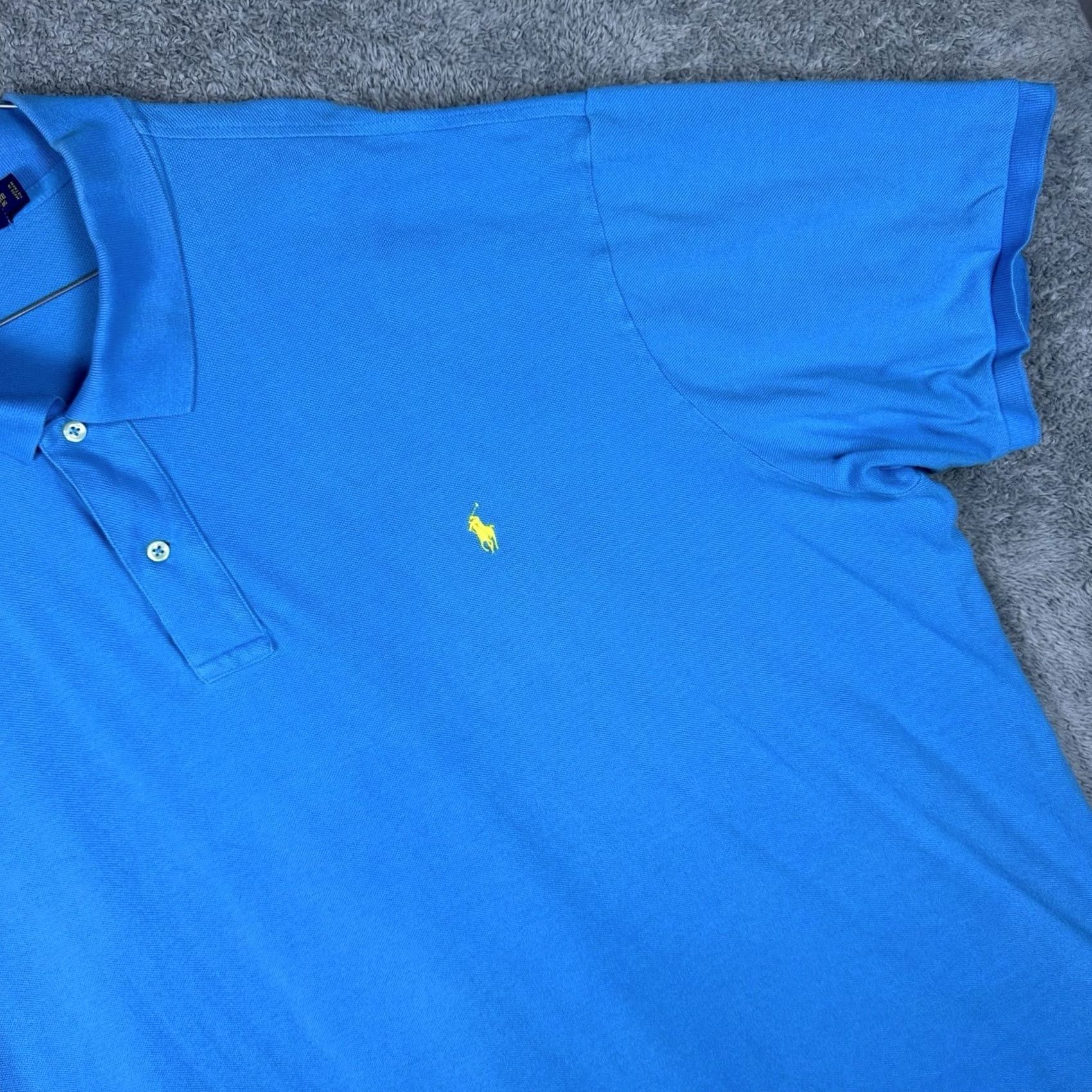 Polo Ralph Lauren Polo Ralph Lauren Shirt Mens 4XLT Big Blue Knit Preppy Casual Cotton Stretch - City Classic Size US XXL / EU 58 / 5 - 2 Thumbnail