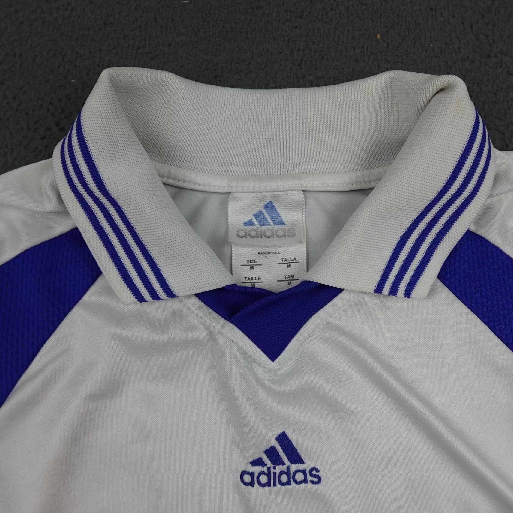 Adidas VINTAGE Adidas Shirt Mens M White Polo Collar Eagles Made USA 90s Size US M / EU 48-50 / 2 - 4 Thumbnail