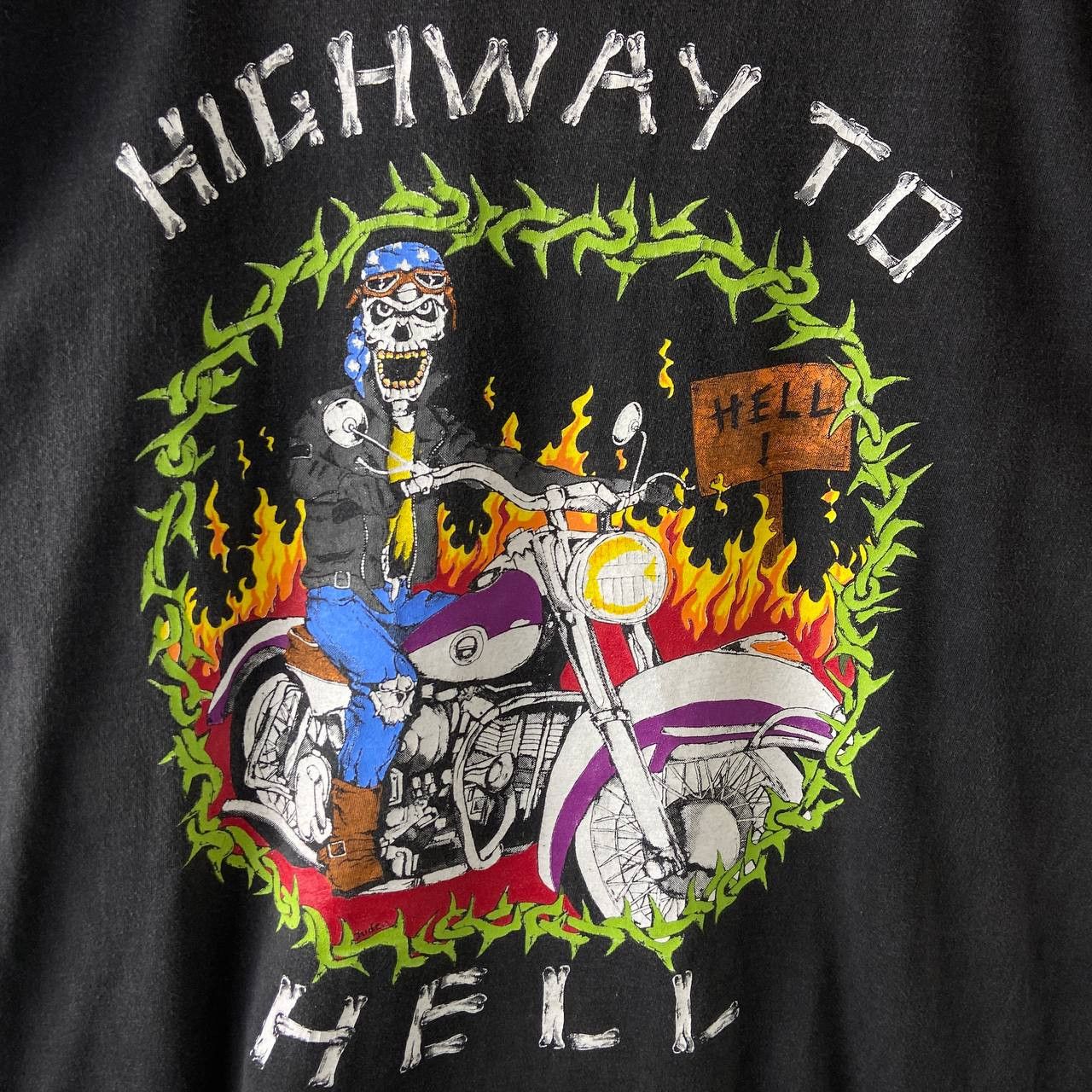 Marvel Comics GhostRider Vintage 90s Marvel Faded Single Stitch T-Shirt Size US L / EU 52-54 / 3 - 4 Thumbnail