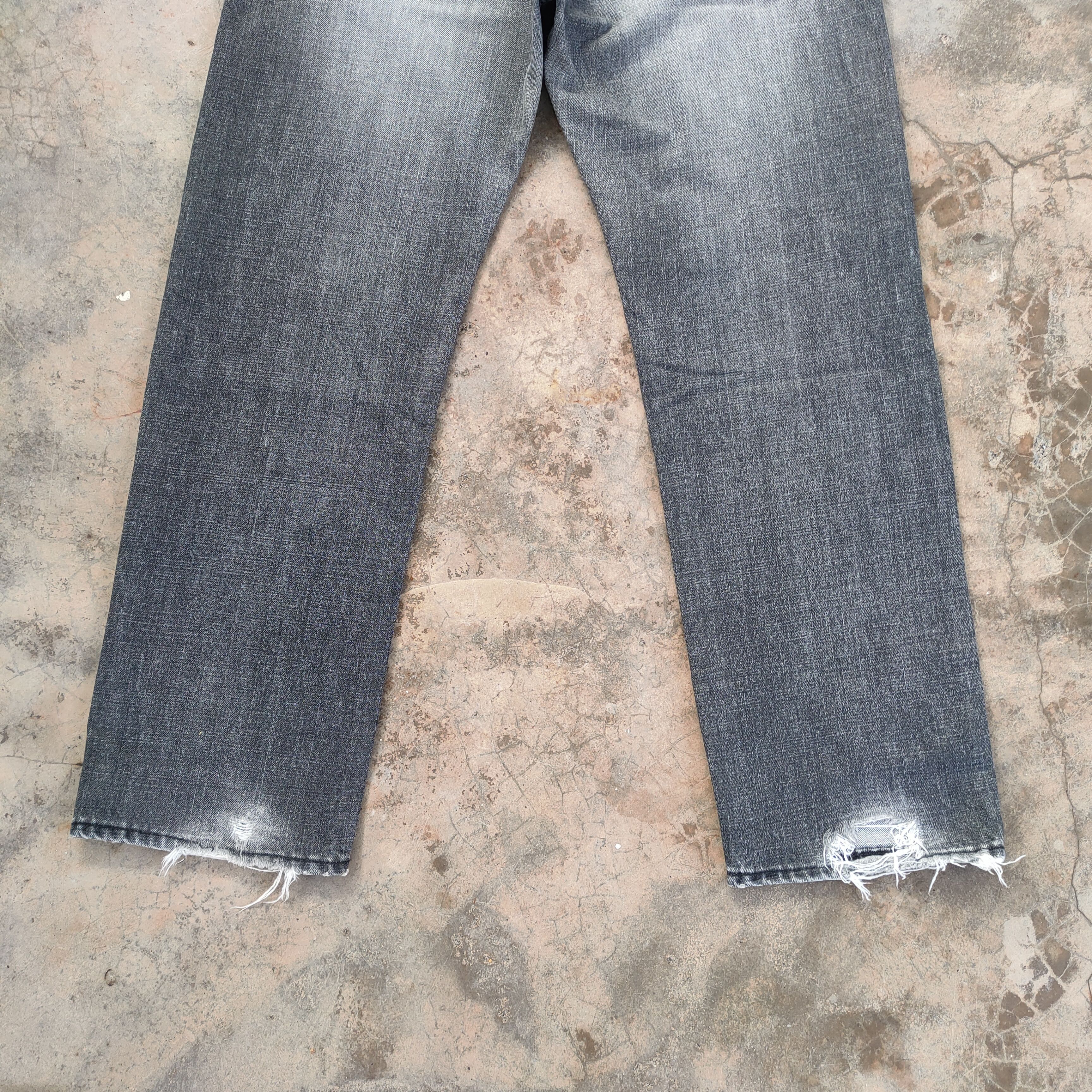 Japanese Brand #JAPANESE VINTAGE BLACK FADED RIPPED JEANS DENIM PANTS Size US 34 / EU 50 - 10 Thumbnail