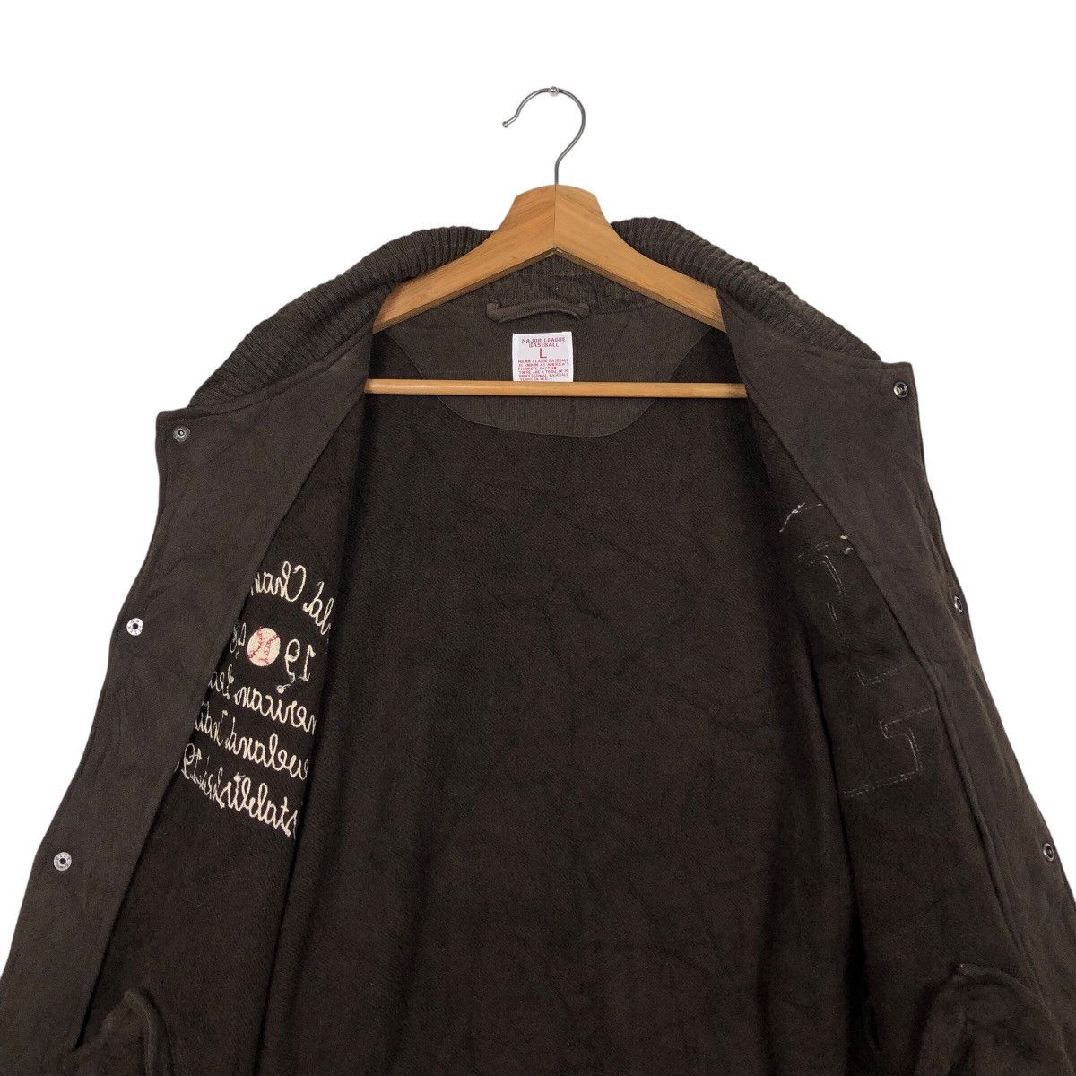 Japanese Brand × MLB × Vintage 📌Vintage Jumper Snap Button Jacket Mlb Indians Big Logo Size US L / EU 52-54 / 3 - 15 Thumbnail