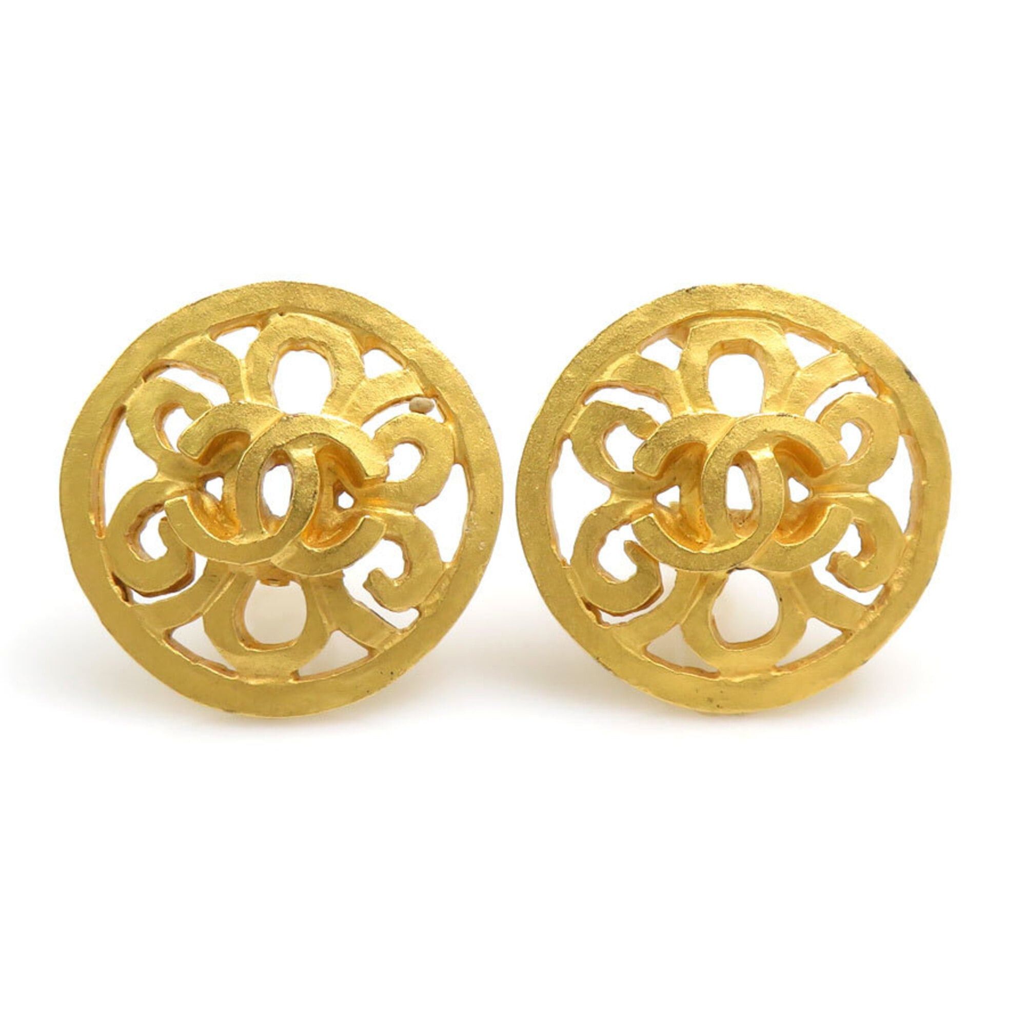 Chanel Chanel Earrings Vintage Metal Gold Women's 56693g Size ONE SIZE - 1 Thumbnail