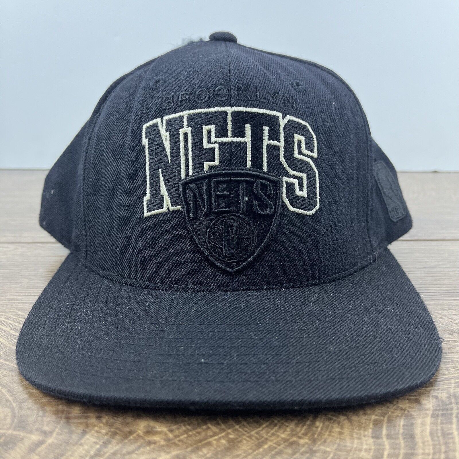 Mitchell & Ness Brooklyn Nets Snapback Hat Black Mitchell & Ness Adjustable Size ONE SIZE - 3 Thumbnail