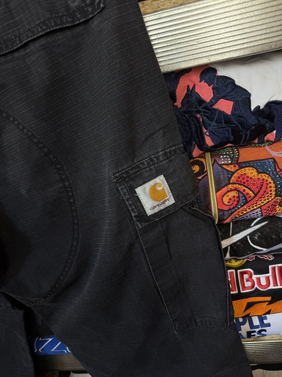 Carhartt Vintage Faded Carhartt Cargo Pants Black Size 29 Y2k Size US 29 - 6 Thumbnail