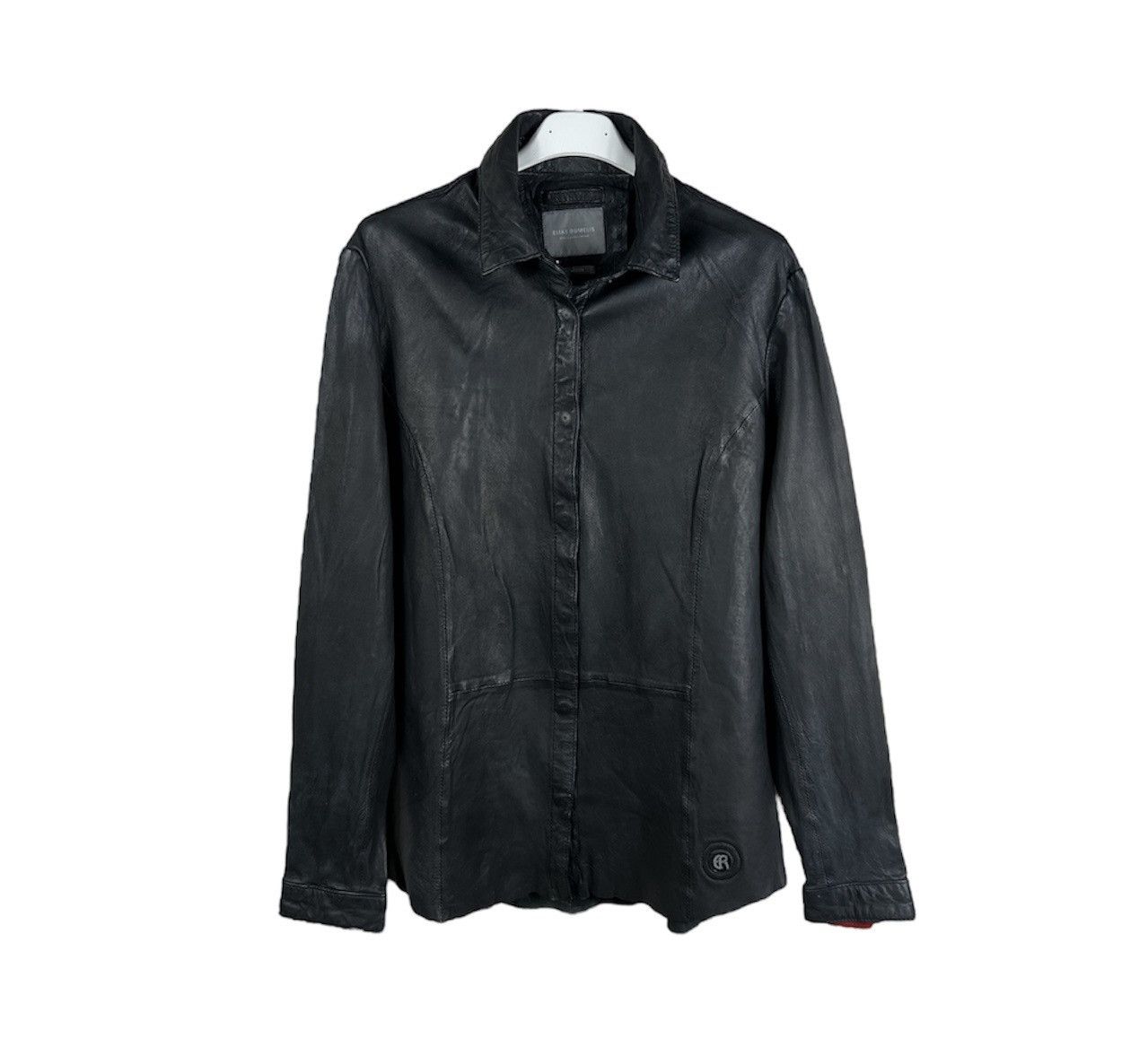 Guidi Elias Rumelis ER TARA black lamb leather button up shirt Size US S / EU 44-46 / 1 - 1 Thumbnail
