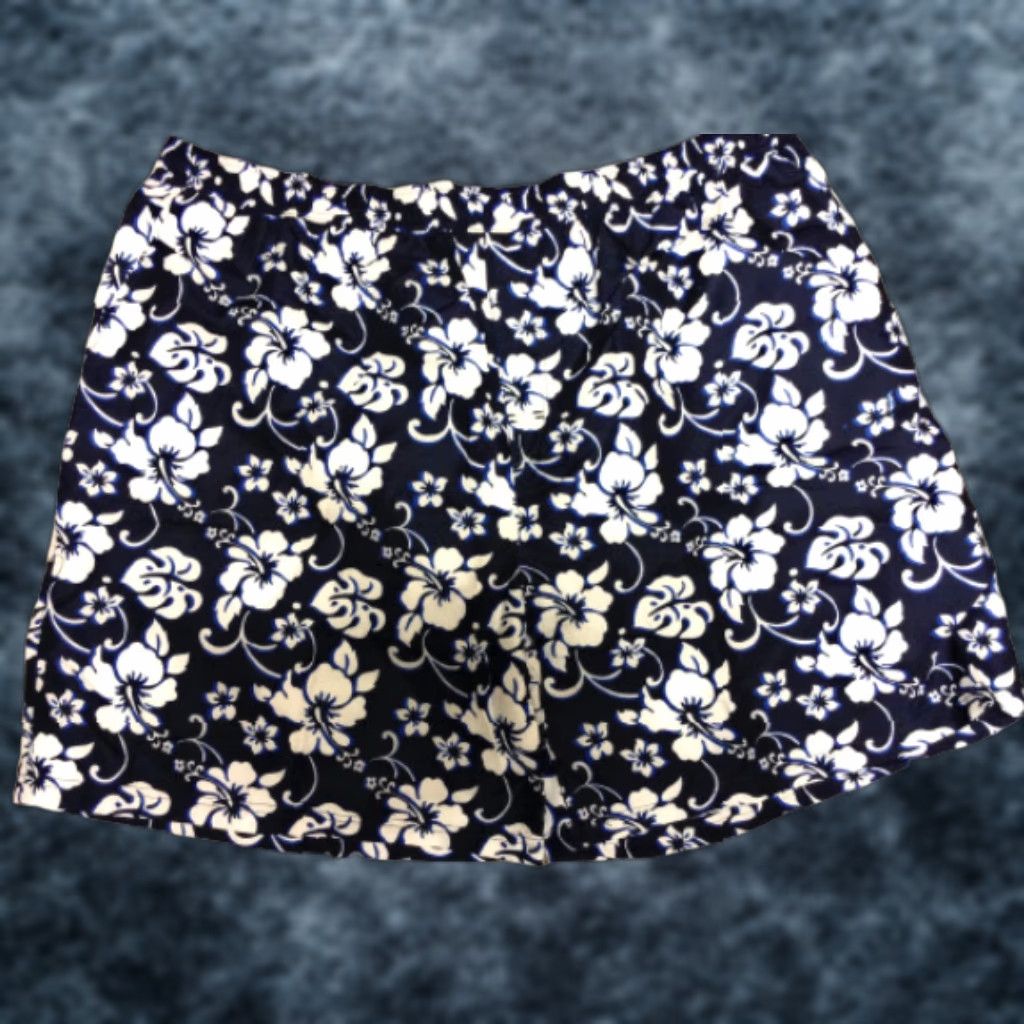 Haband Haband Mens Navy Blue Flower Big & Tall Bathing Swimsuit Shorts 3XL Mens Navy Blue Flower Big & Tall Bathing Swimsuit Shorts Size US 39 - 1 Thumbnail