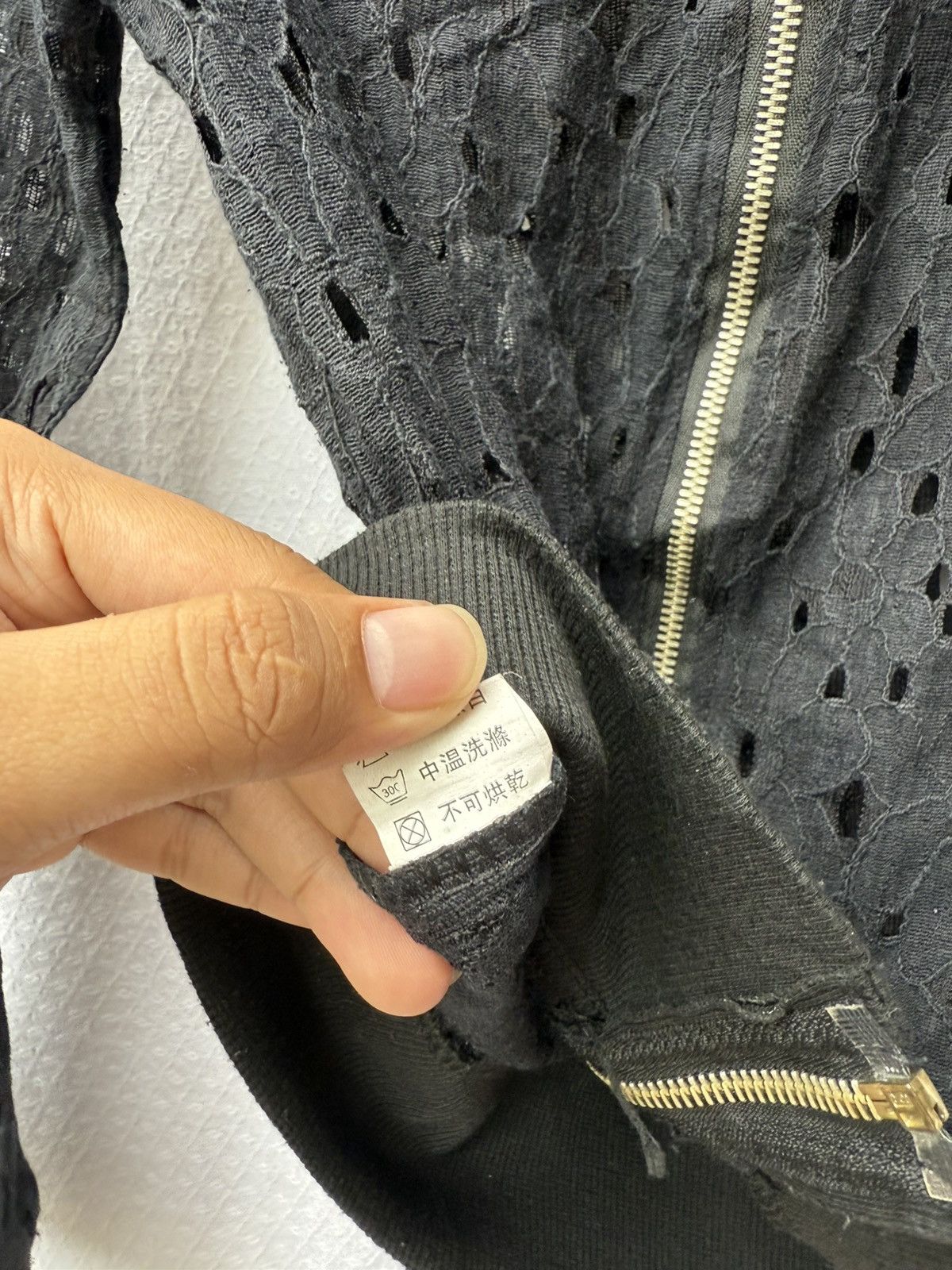 Japanese Brand Undefined Open Fishnet Jacket Zipper Size US S / EU 44-46 / 1 - 7 Thumbnail