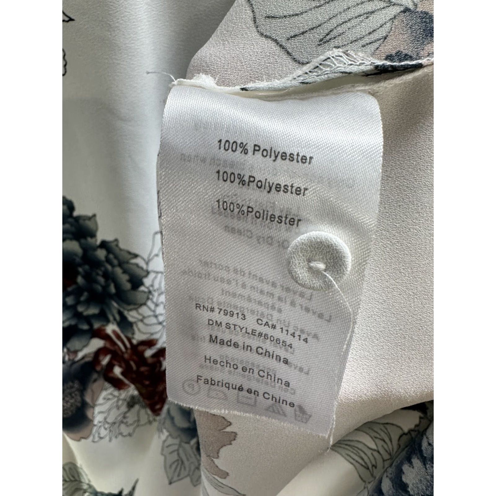 Vintage Daniel Rainn Blouse Shirt Women's Floral White Bell Sleeve Sz S Size S / US 4 / IT 40 - 6 Thumbnail