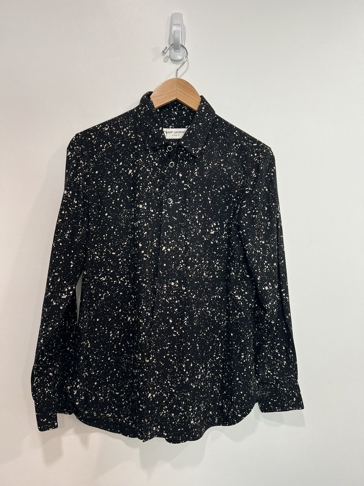 Saint Laurent Paris Paint splatter hedi viscoe shirt Size US S / EU 44-46 / 1 - 2 Thumbnail