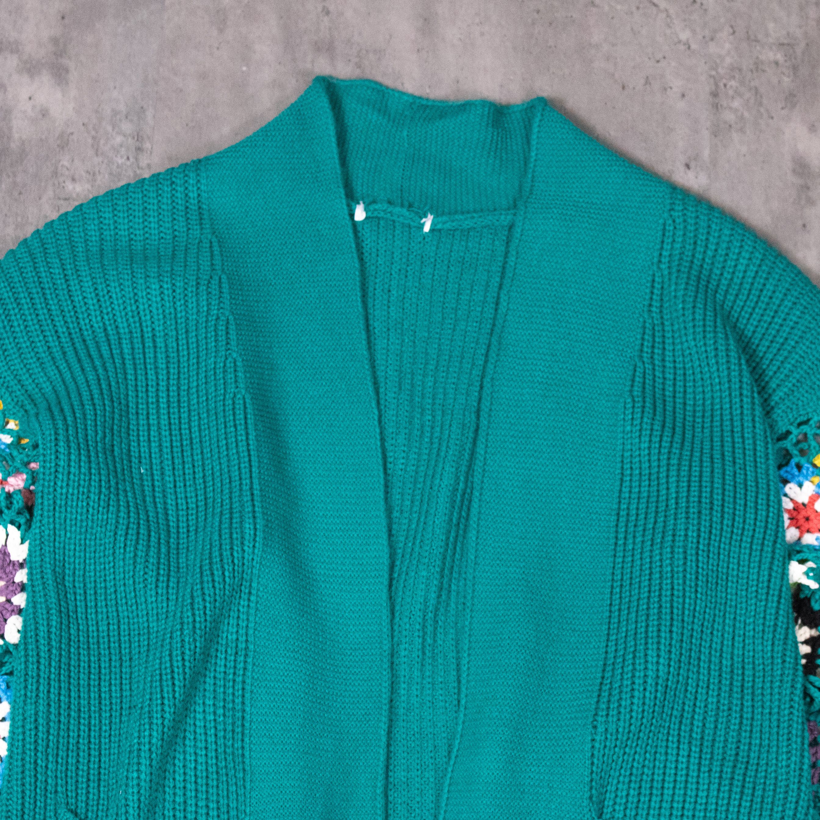 Vintage VIntage Y2K 2000's Teal Flower Corset Baggy Cardigan Shawl Size US M / EU 48-50 / 2 - 6 Thumbnail