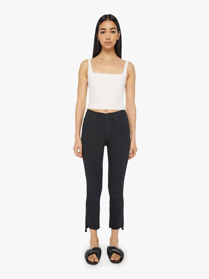 MOTHER MOTHER Mid-Rise Crop Step Fray Jeans. Size 31 Size 31" - 2 Thumbnail