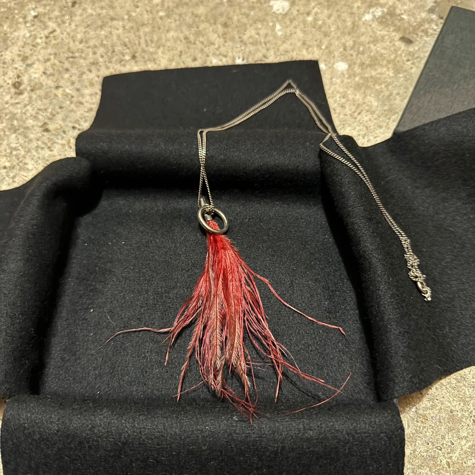 Ann Demeulemeester Ann Demeulemeester feather silver chain Size ONE SIZE - 2 Thumbnail