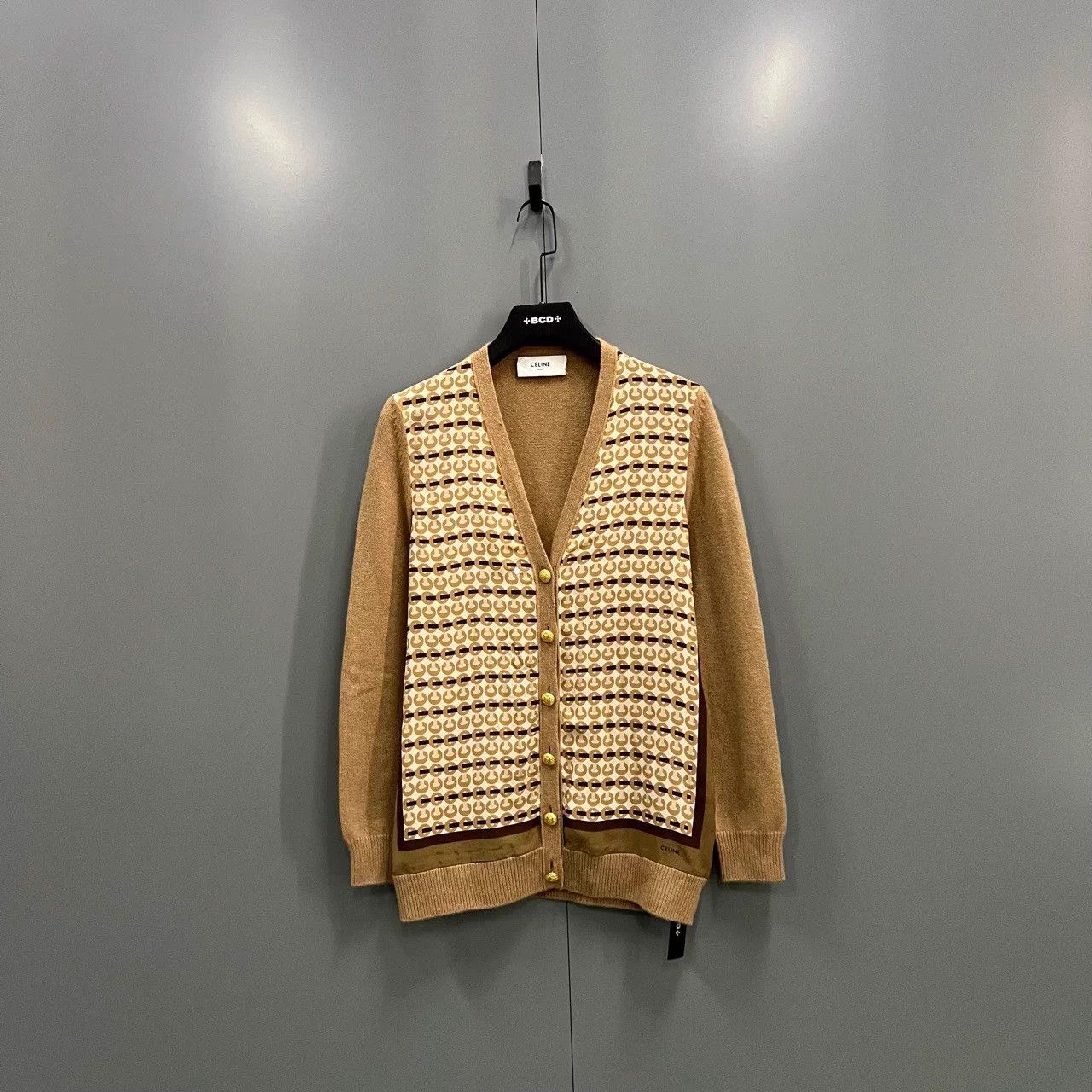 Celine Celine striped circle print cardigan S 95 New Size S / US 4 / IT 40 - 1 Thumbnail