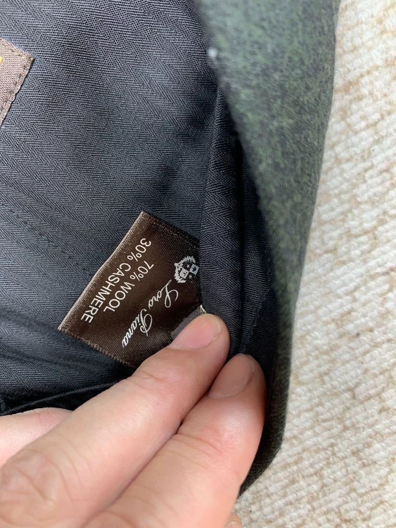 Loro Piana LORO PIANA Dark green wool cashmere thick trousers Size 52L - 7 Thumbnail
