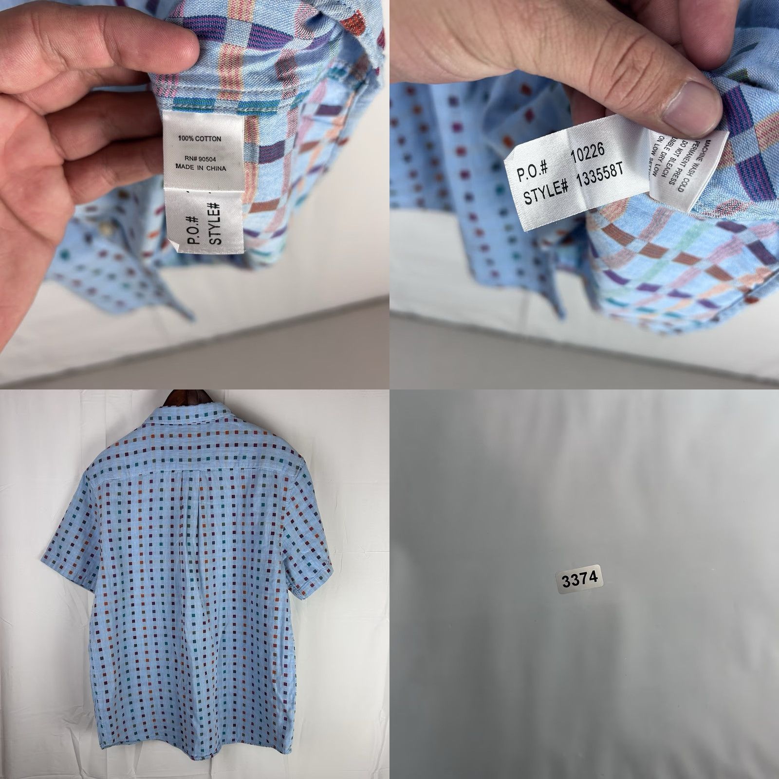 Carbon2Cobalt Carbon 2 Colbalt Mens Button Shirt Blue Geometric Large Tall Cotton Short Sleeve Button-Up Collared Shirt Long Sleeve: N/A Size US L / EU 52-54 / 3 - 8 Thumbnail