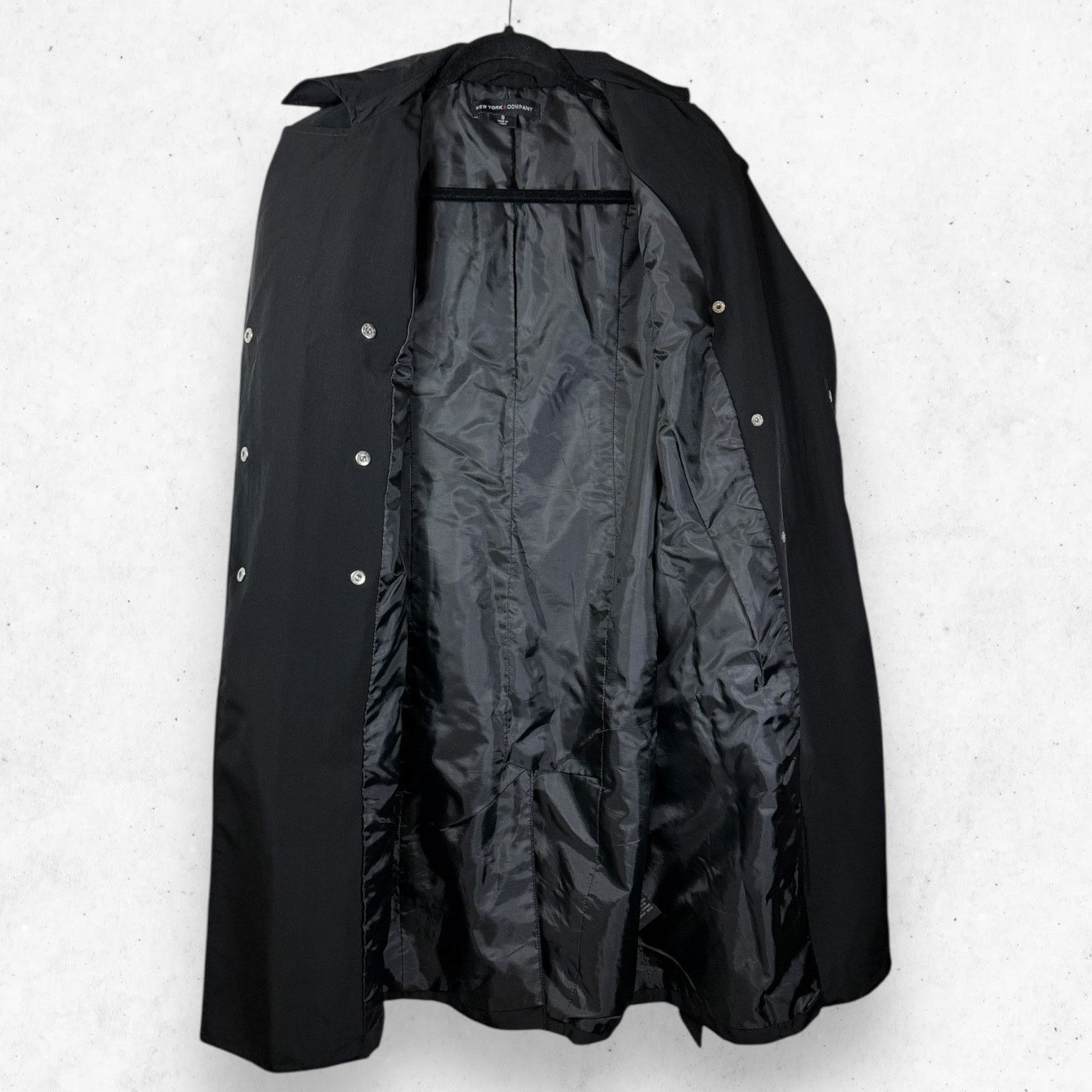 Other New York and Company Classic Black Trench Coat Small Thin Size S / US 4 / IT 40 - 5 Thumbnail