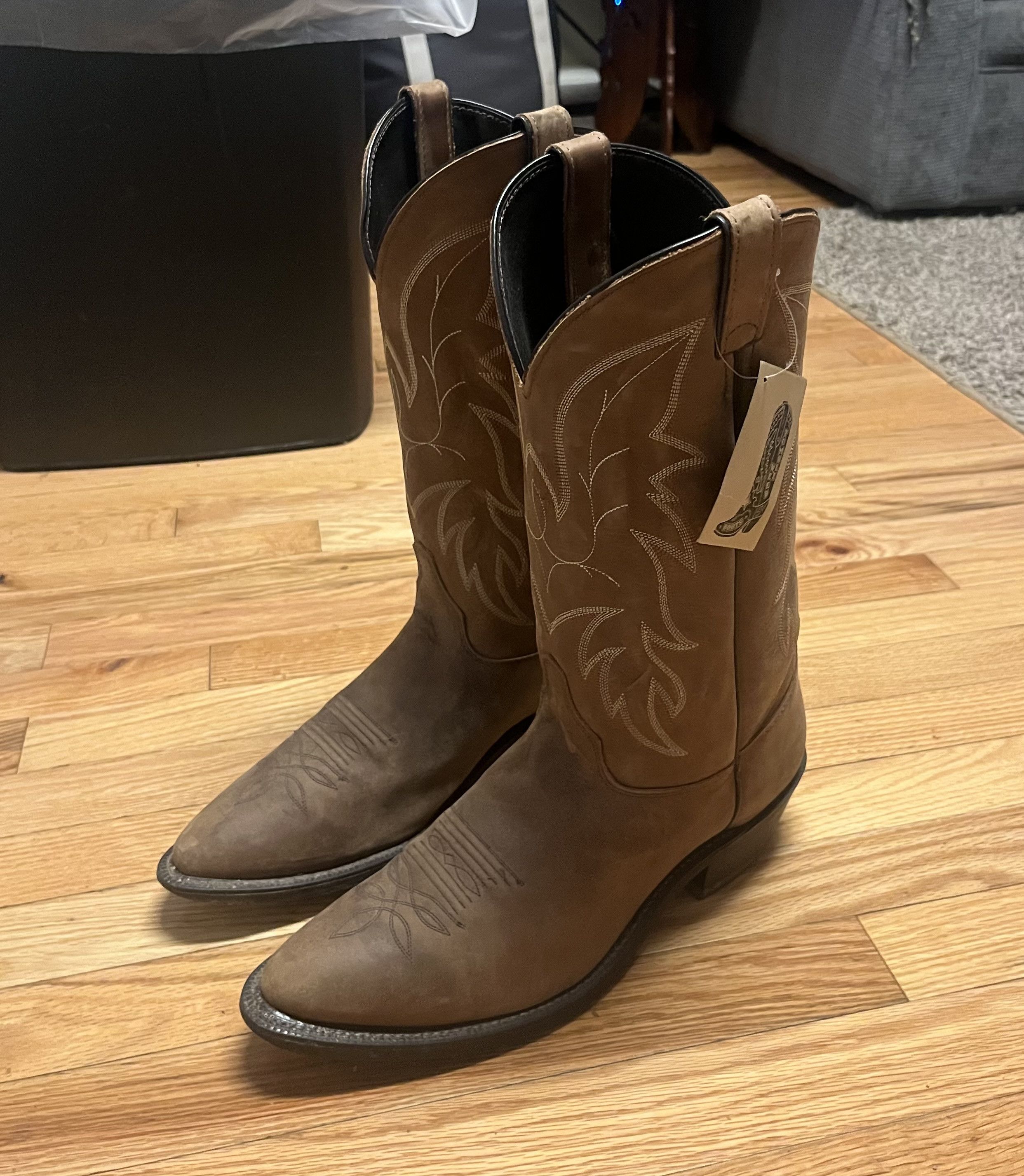 Justin Boots Vintage Justin Suede Cowboy Boots Grailed