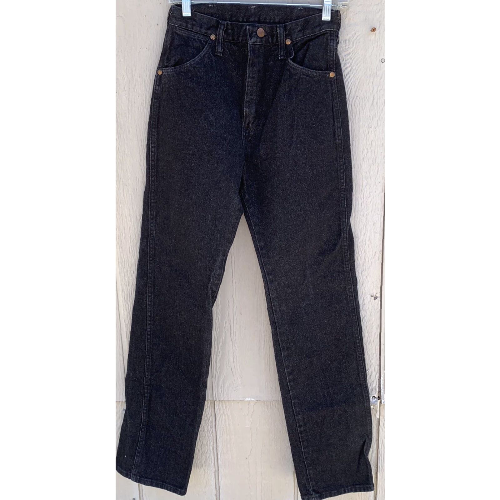 Wrangler VINTAGE Wrangler Jeans Black Scovill Zipper Size 9 26 1/2” Waist Inseam 34 Denim Rockabilly Womens or Juniors? Size 30" / US 8 / IT 44 - 7 Thumbnail